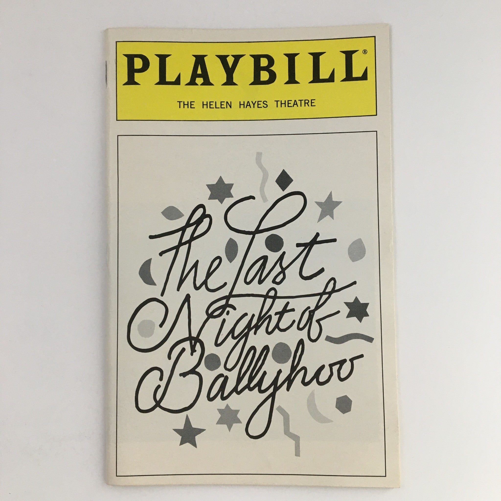 1996 Playbill The Helen Hayes Theatre Present The Last Night of Ballyhoo