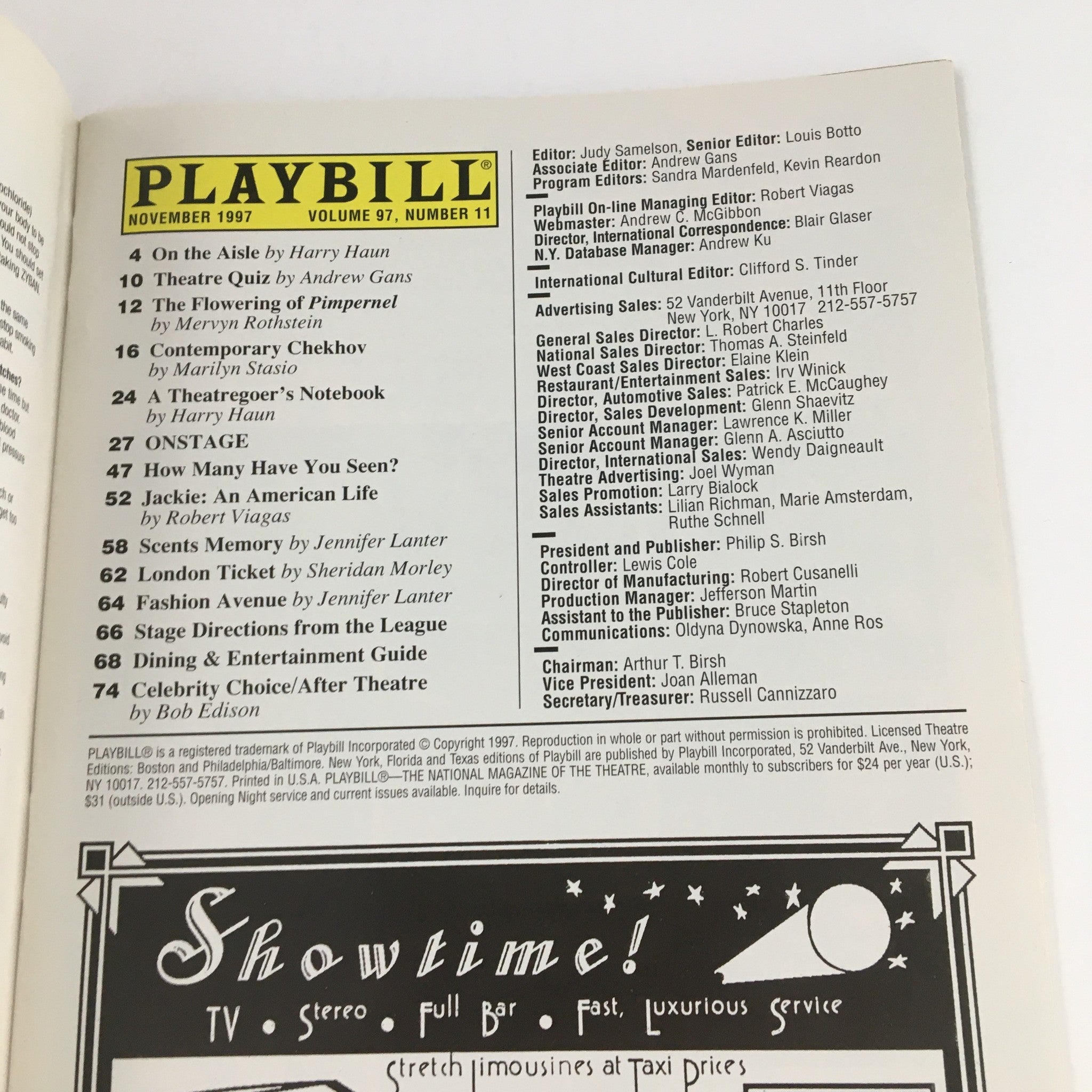 1997 Playbill Minskoff Theatre Present The Scarlet Pimpernel by Peter Hunt