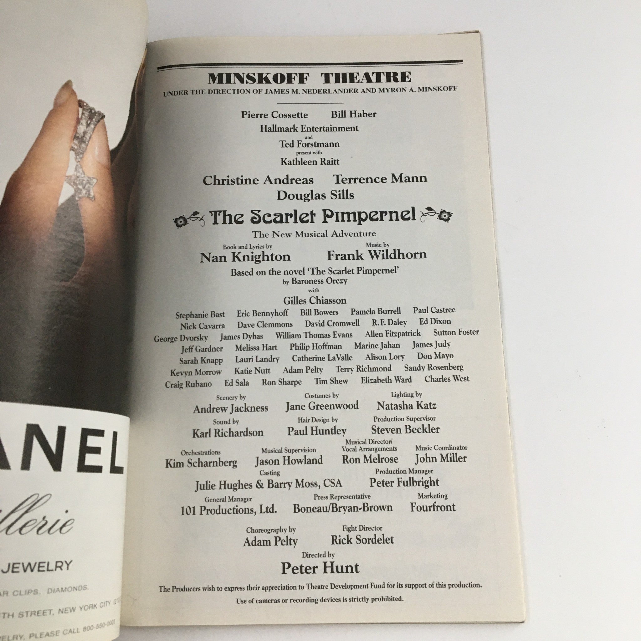 1997 Playbill Minskoff Theatre Present The Scarlet Pimpernel by Peter Hunt