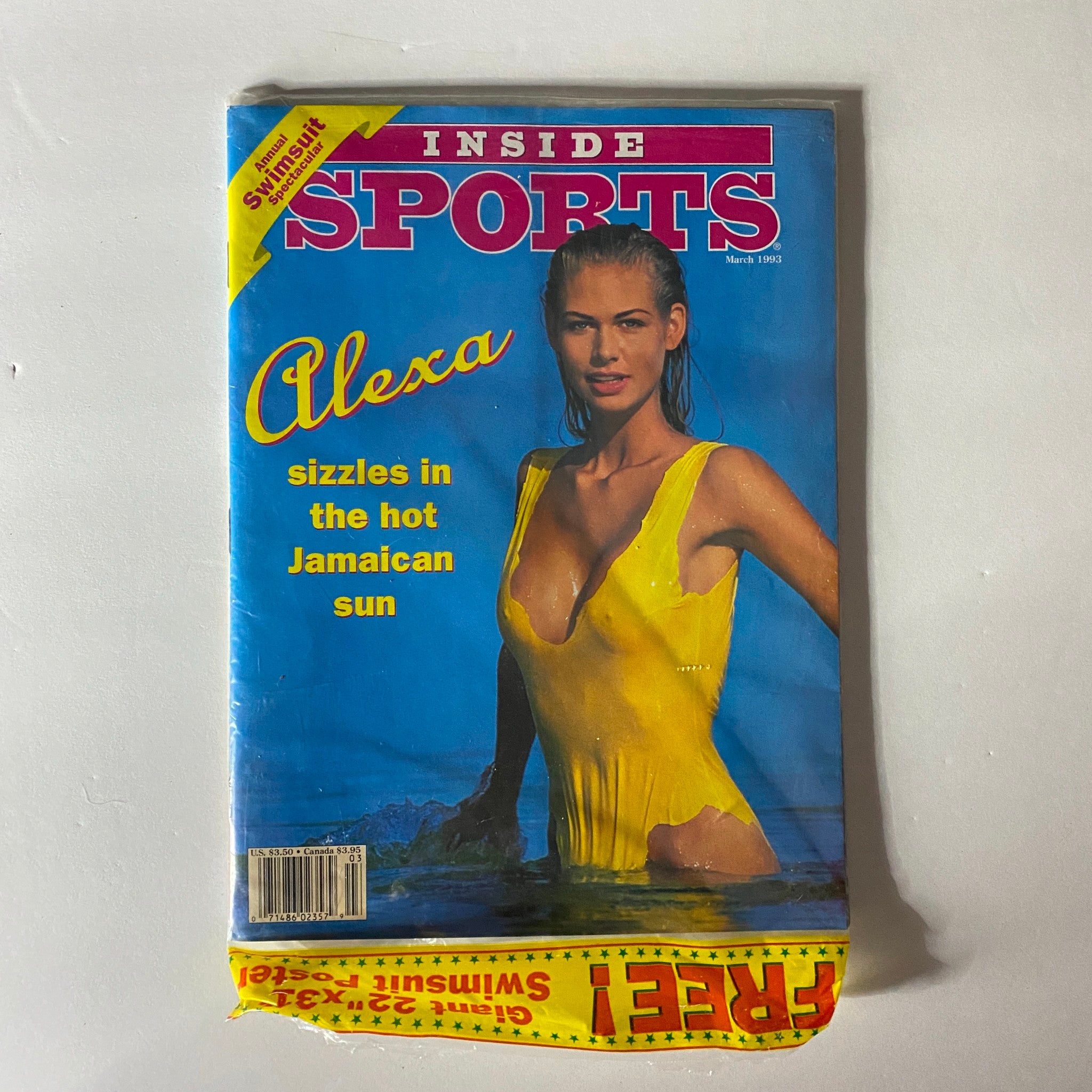 Inside Sports Magazine March 1993 Alexa Hot in Jamaican Sun No Label VG