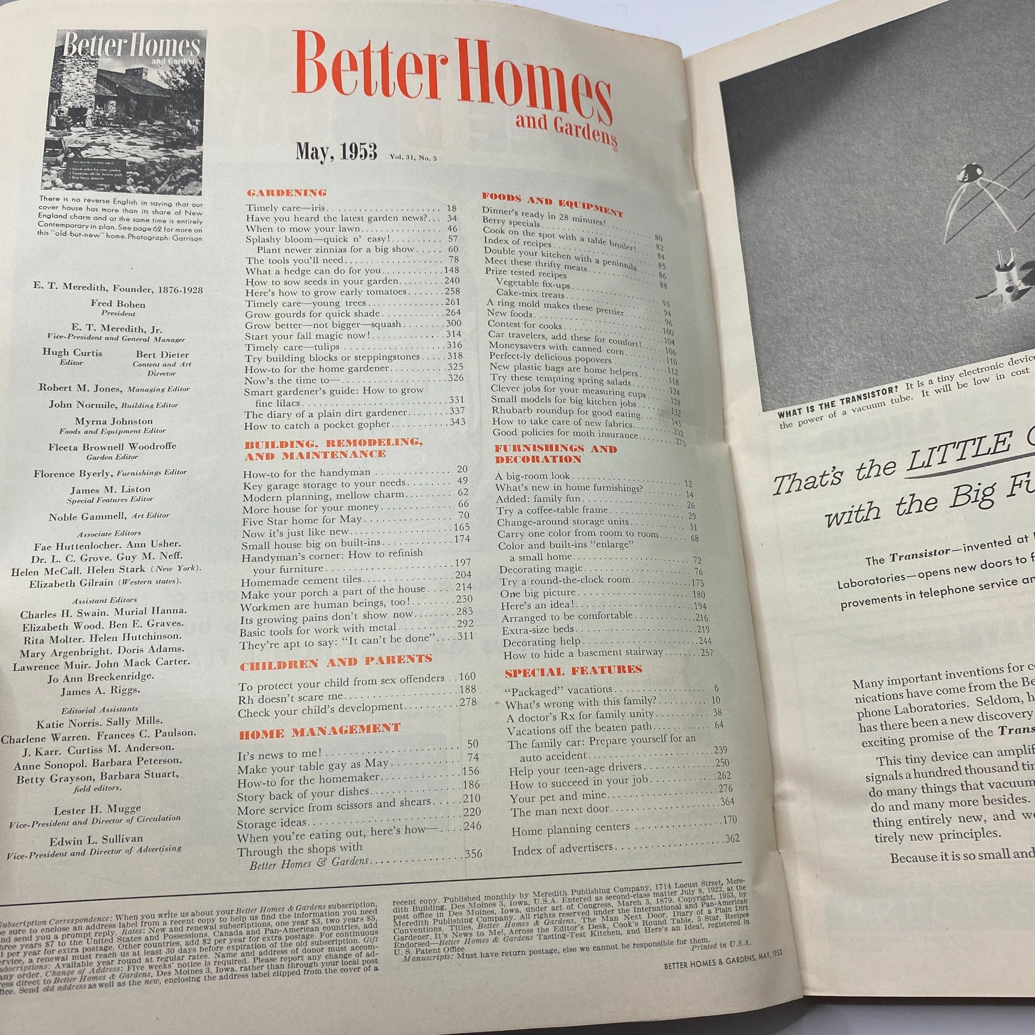 VTG Better Homes & Gardens Magazine May 1953 Best Berry Desserts No Label