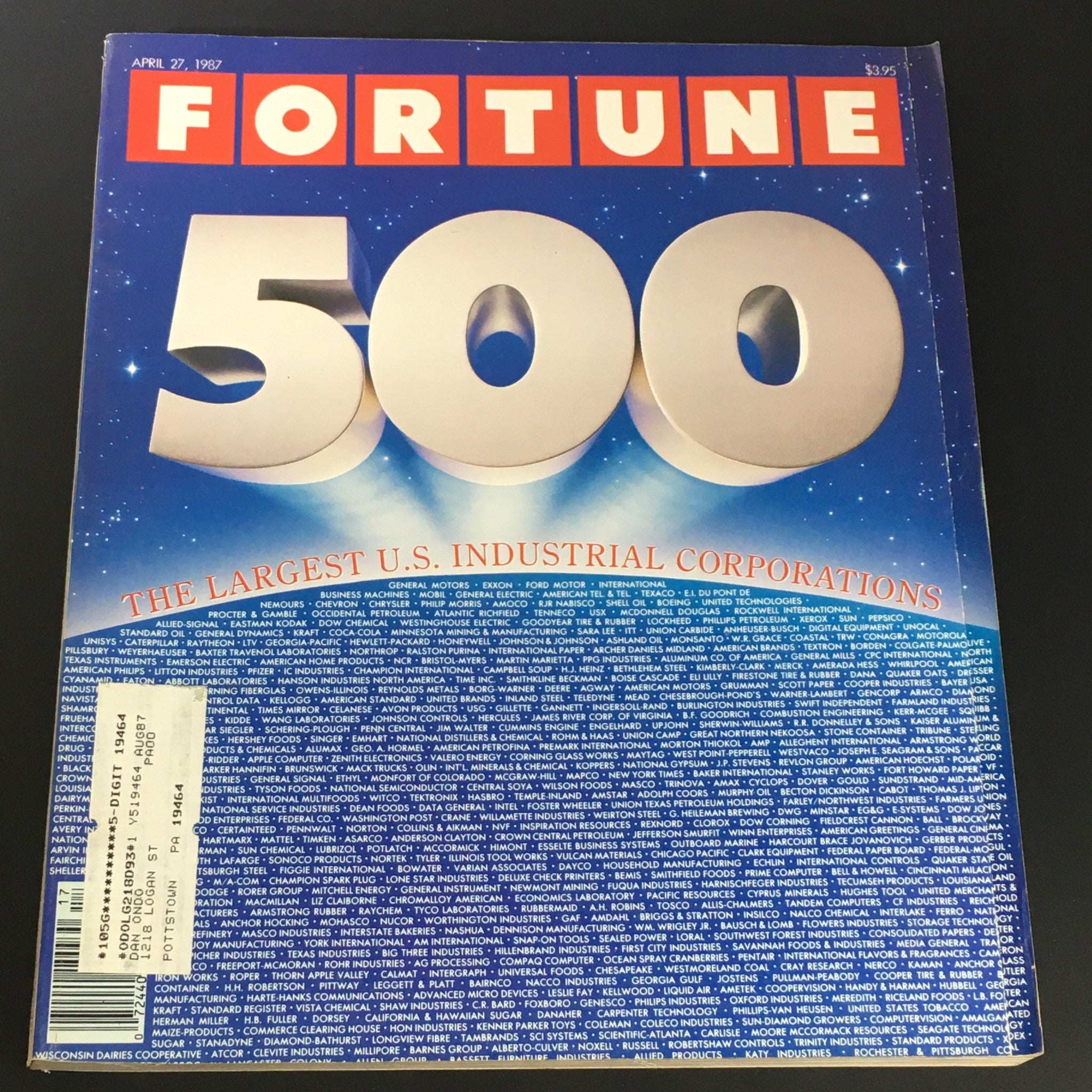 VTG Fortune Magazine April 27 1987 - 500 Largest U.S. Industrial Corporations