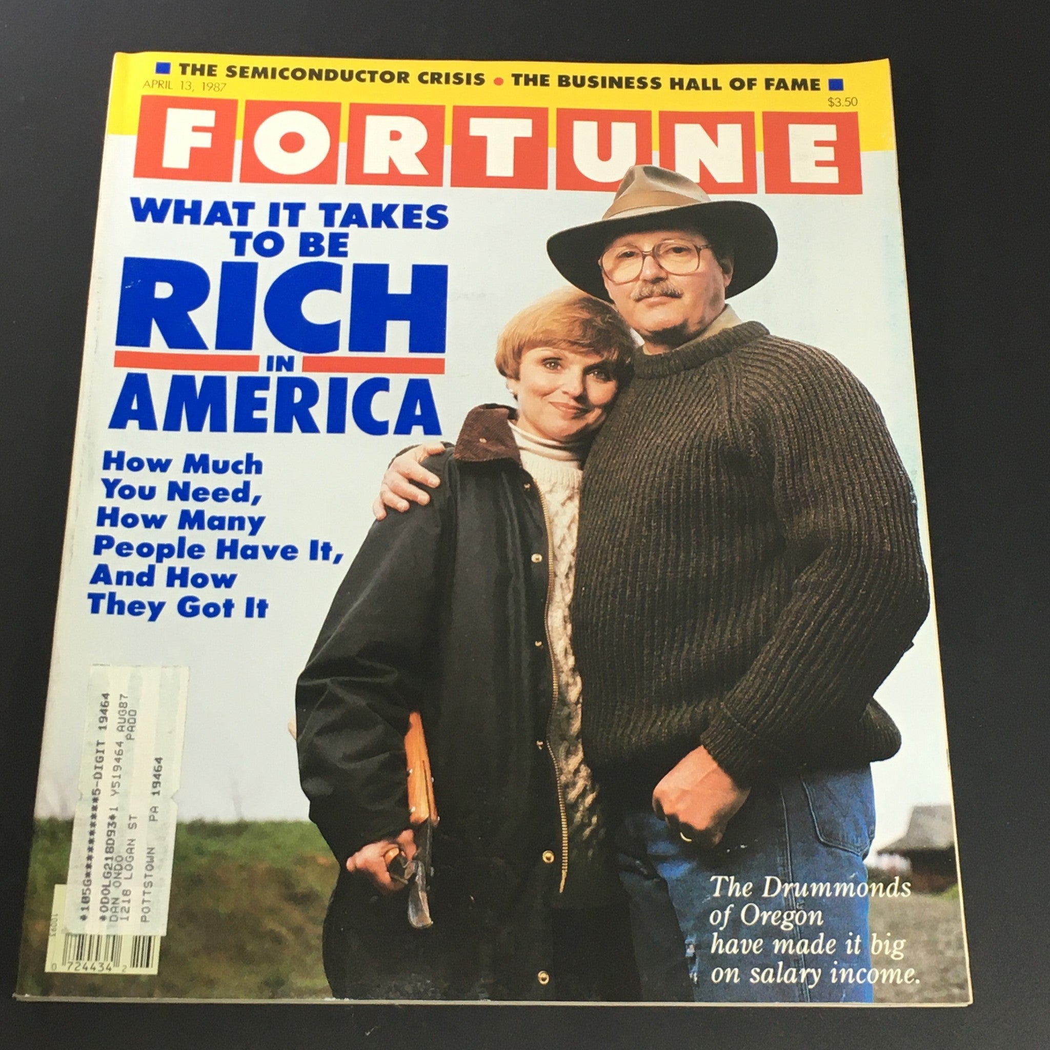 VTG Fortune Magazine April 13 1987 - Rich in America / The Semiconductor Crisis