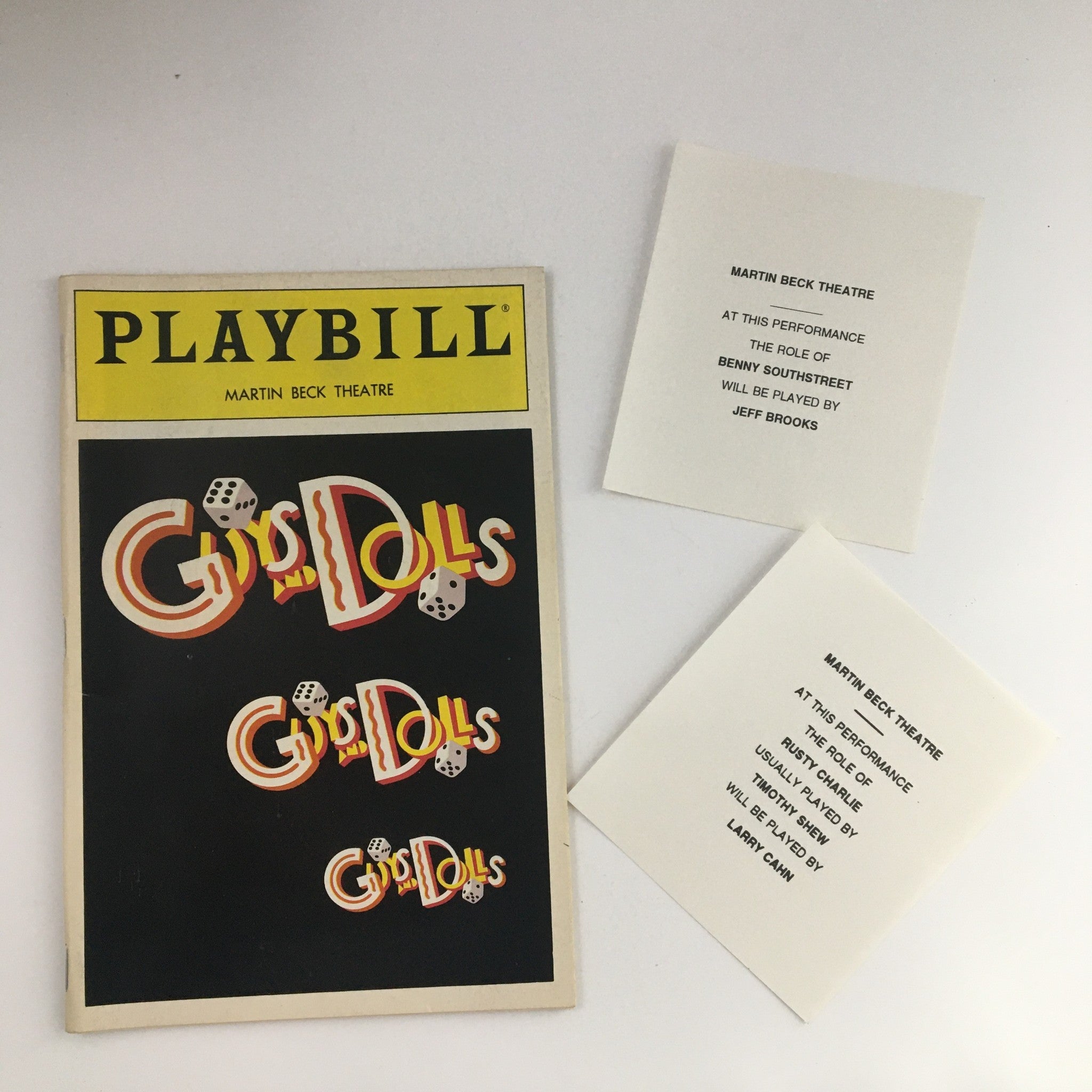 1992 Playbill Martin Beck Theatre Present Josie de Guzman in Guys and Dolls