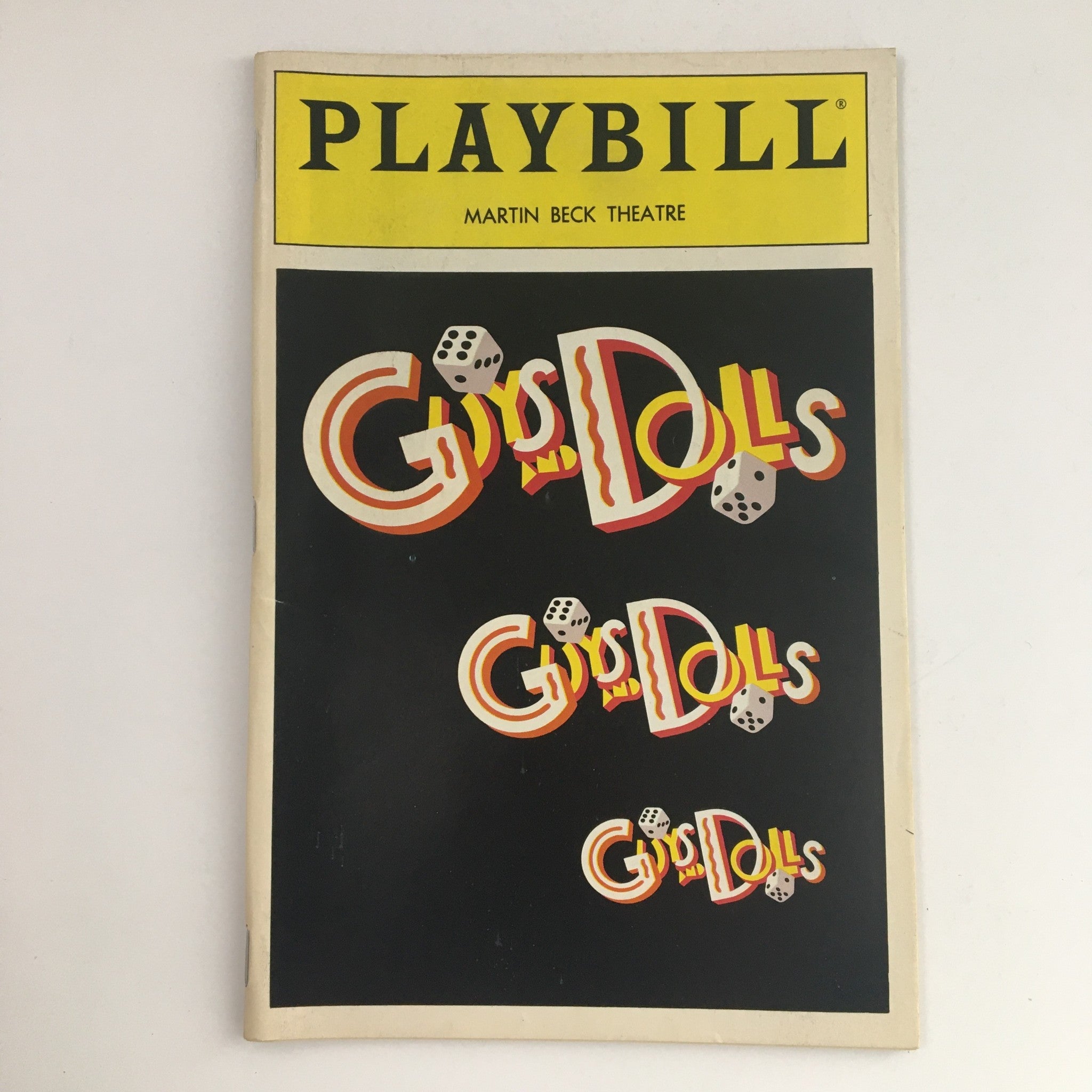 1992 Playbill Martin Beck Theatre Present Josie de Guzman in Guys and Dolls