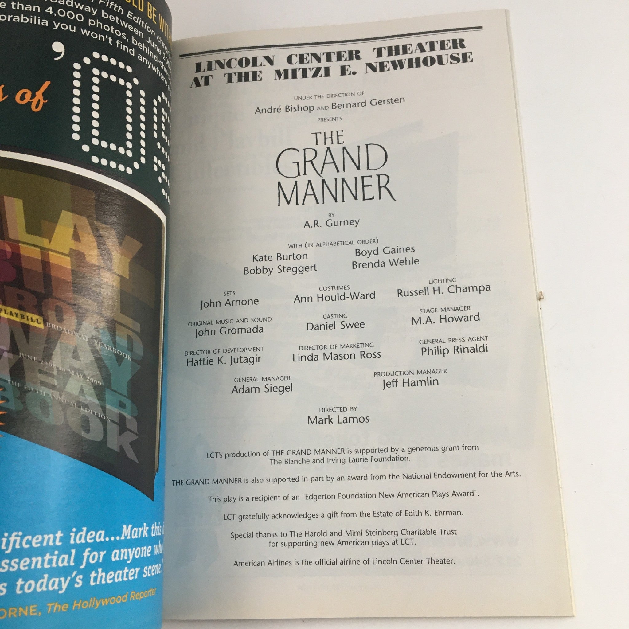 2010 Playbill Lincoln Center Theater Presents Andre Bishop in The Grand Manner