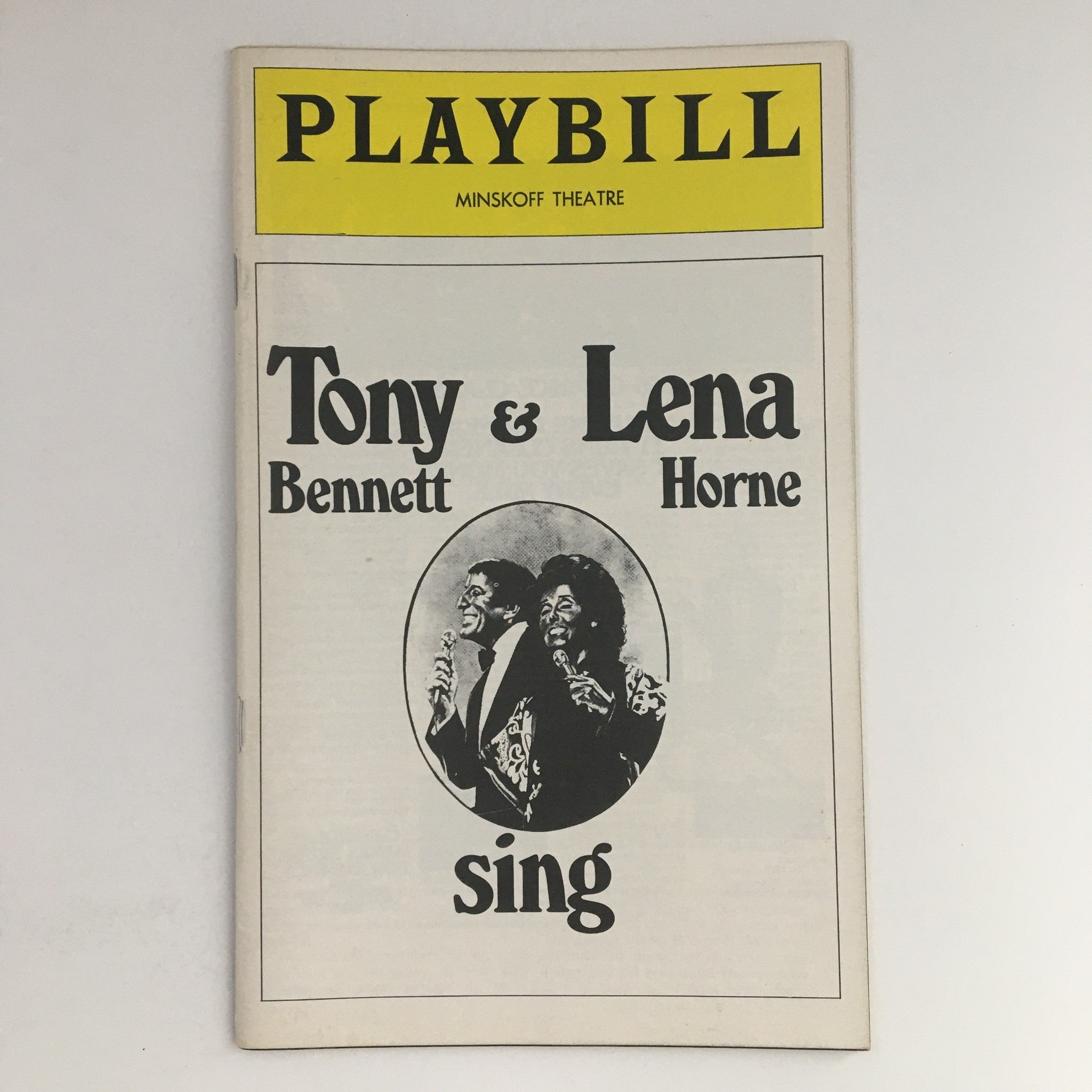 1974 Playbill Minskoff Theatre Present Tony Bennett & Lena Horne in Sing