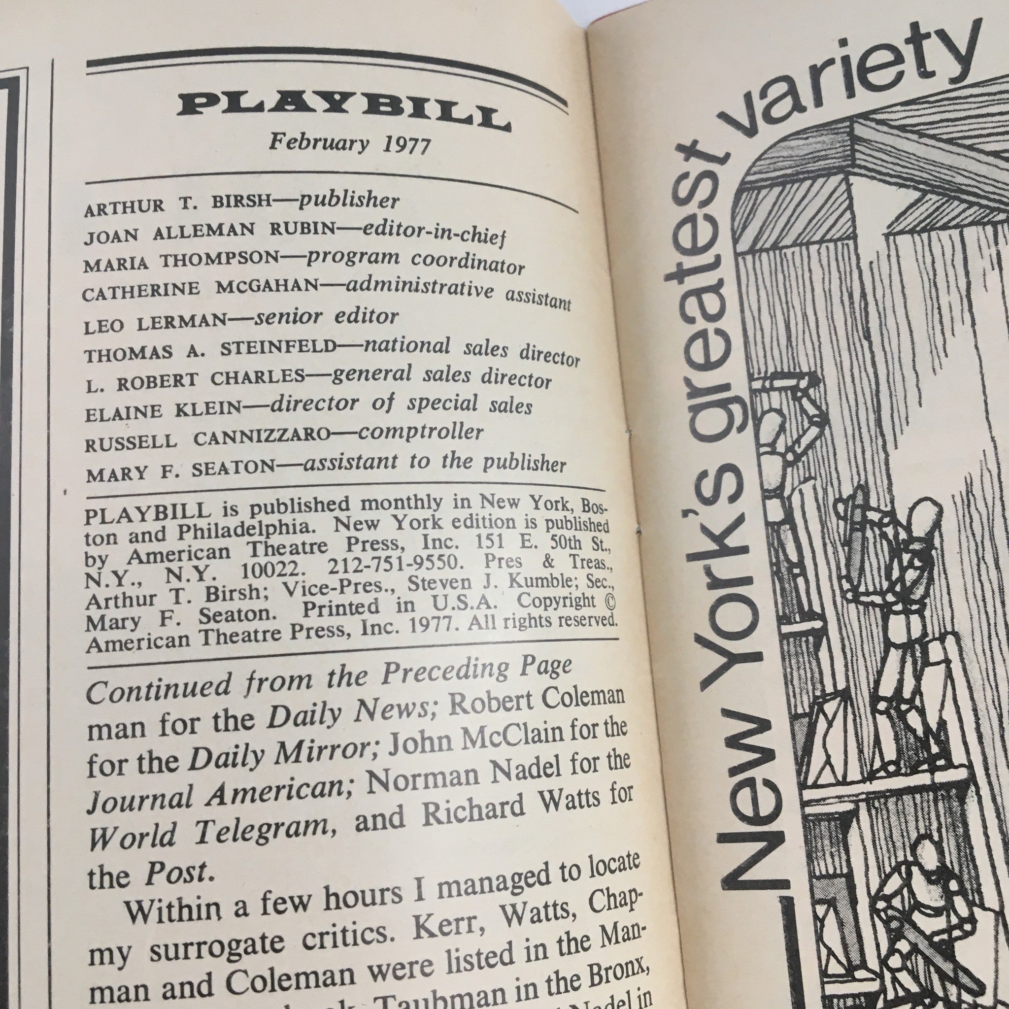 1977 Playbill Cort Theatre Present Joseph Beruh in The Magic Show by Grover Dale