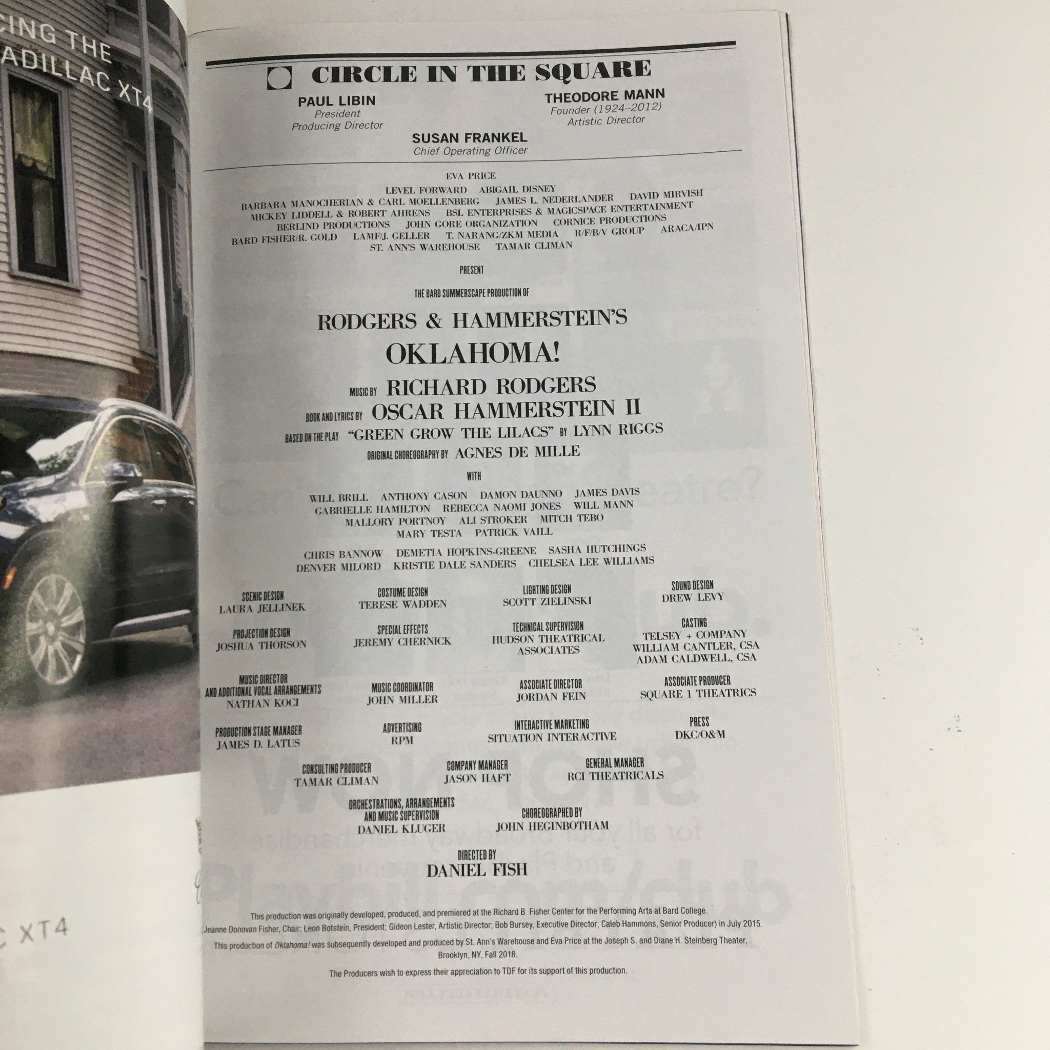 2019 Playbill Circle In The Square Present Rodgers & Hammerstein's Oklahoma