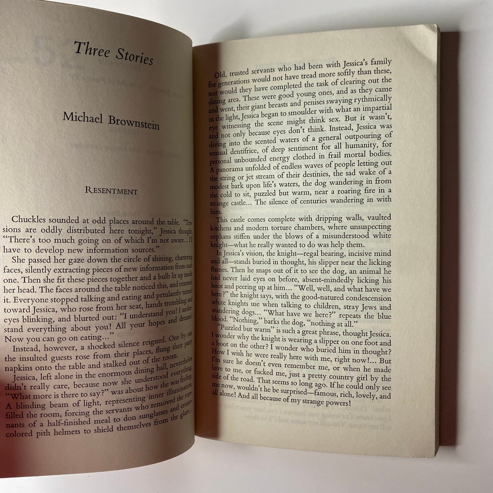 Page from The Paris Review Magazine Summer 1971 No. 52 featuring the beginning of Michael Brownstein's story 'Three Stories'.