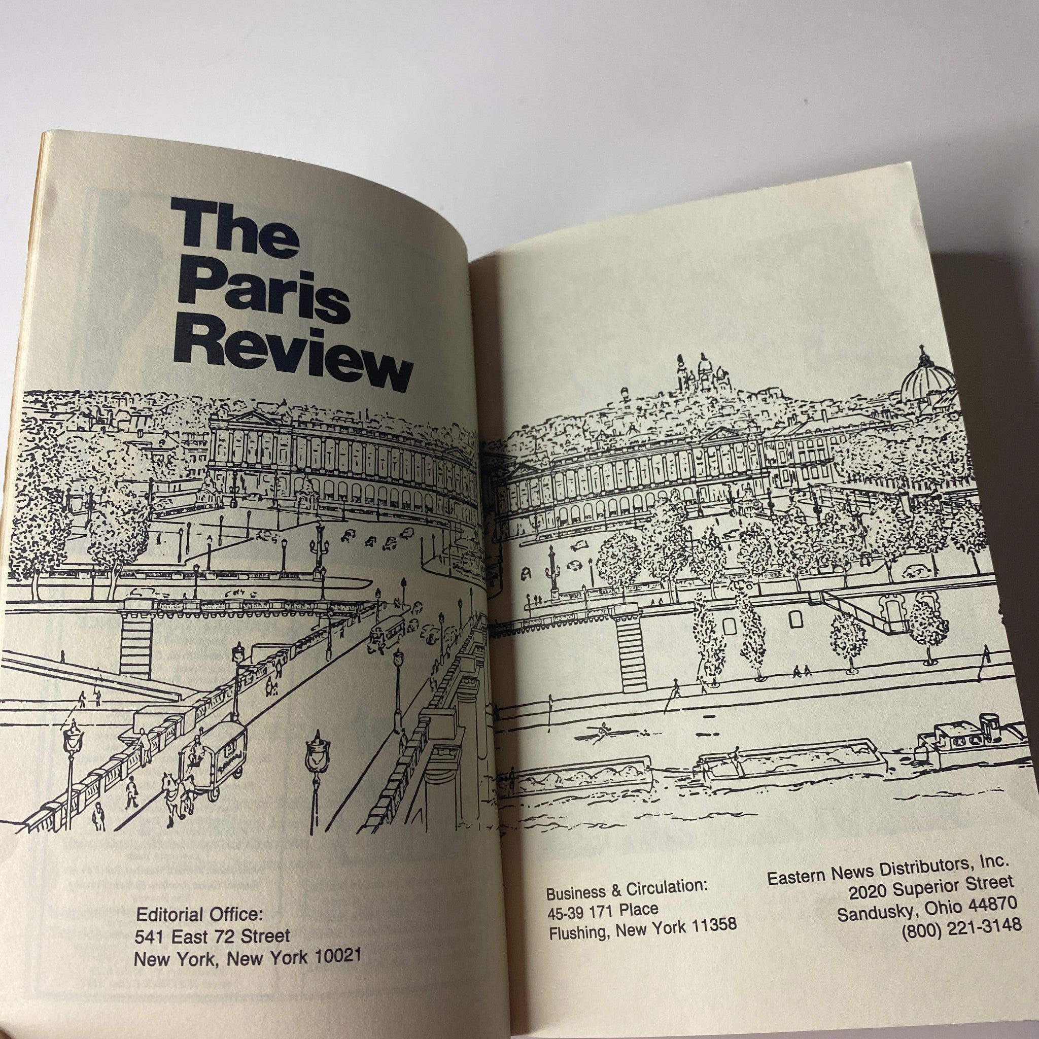 Inside page of The Paris Review Magazine Spring 1994 No. 130 displaying the editorial information and layout.