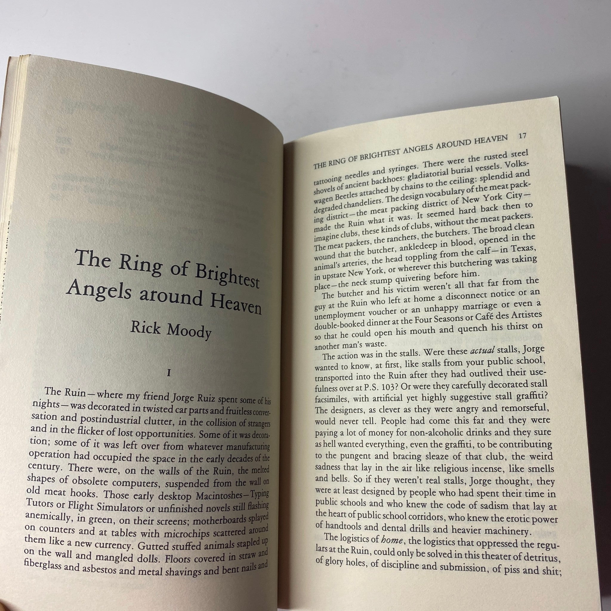 Page from The Paris Review Magazine Summer 1994 No. 131 featuring the short story 'The Ring of Brightest Angels around Heaven' by Rick Moody.