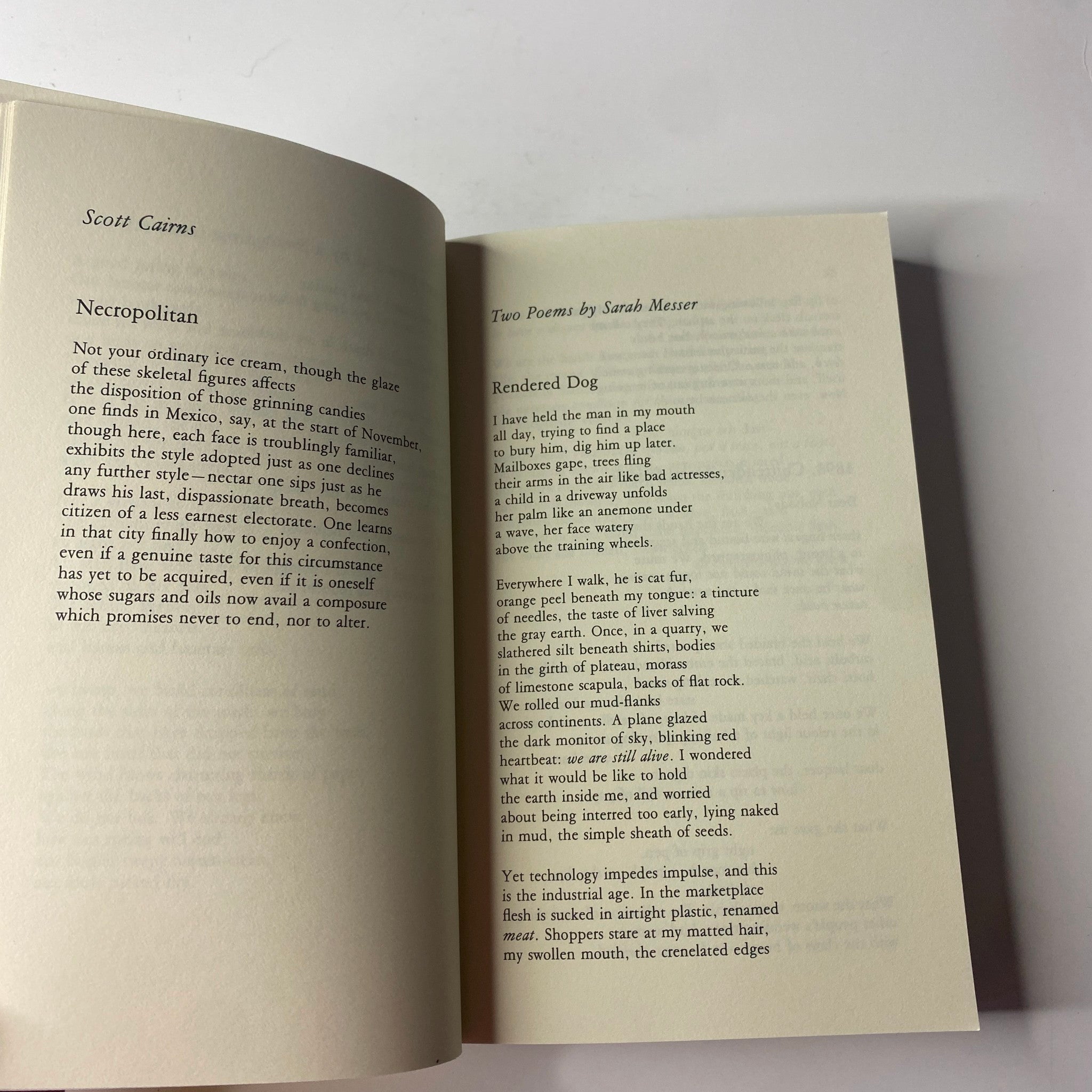 Page featuring two poems by Scott Cairns in The Paris Review Magazine Fall 1994 No. 132, highlighting contemporary poetic contributions.