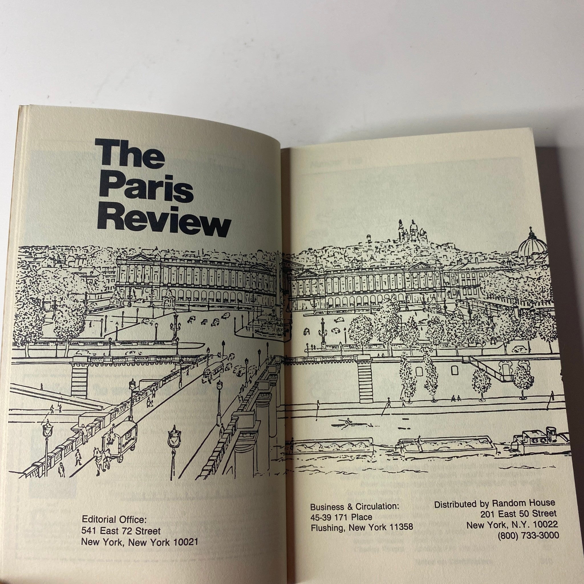 Inside page of The Paris Review Magazine Summer 1995 No. 135 displaying the title and distribution information, providing a glimpse of the magazine's production details and editorial layout.