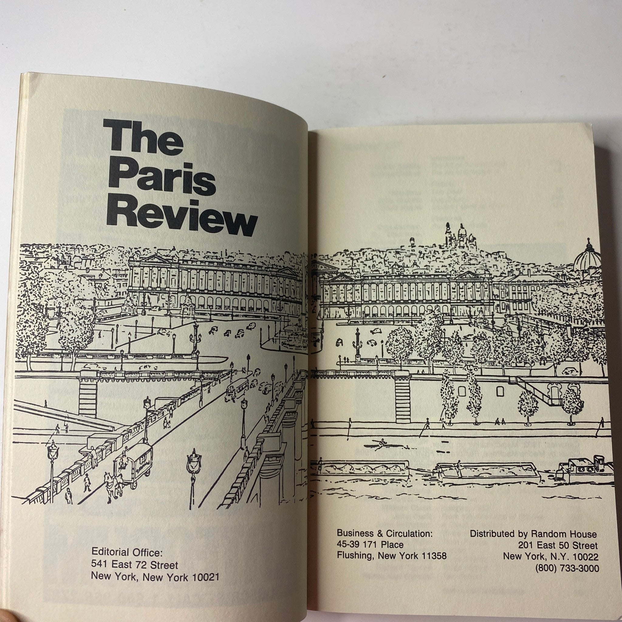 Interior page of The Paris Review Magazine Winter 1995 No. 137 featuring the magazine's editorial office information.