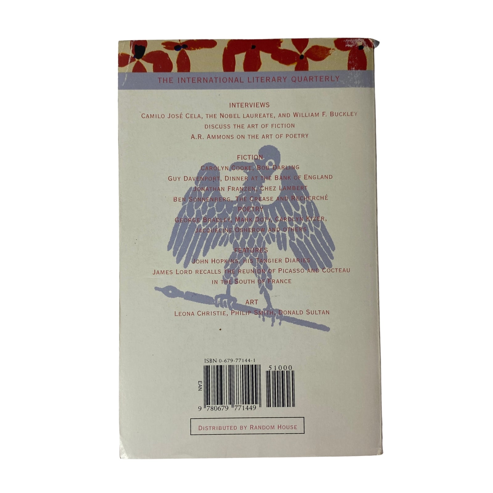 Back cover of The Paris Review Magazine Summer 1996 No. 139, showcasing its literary features and ISBN.