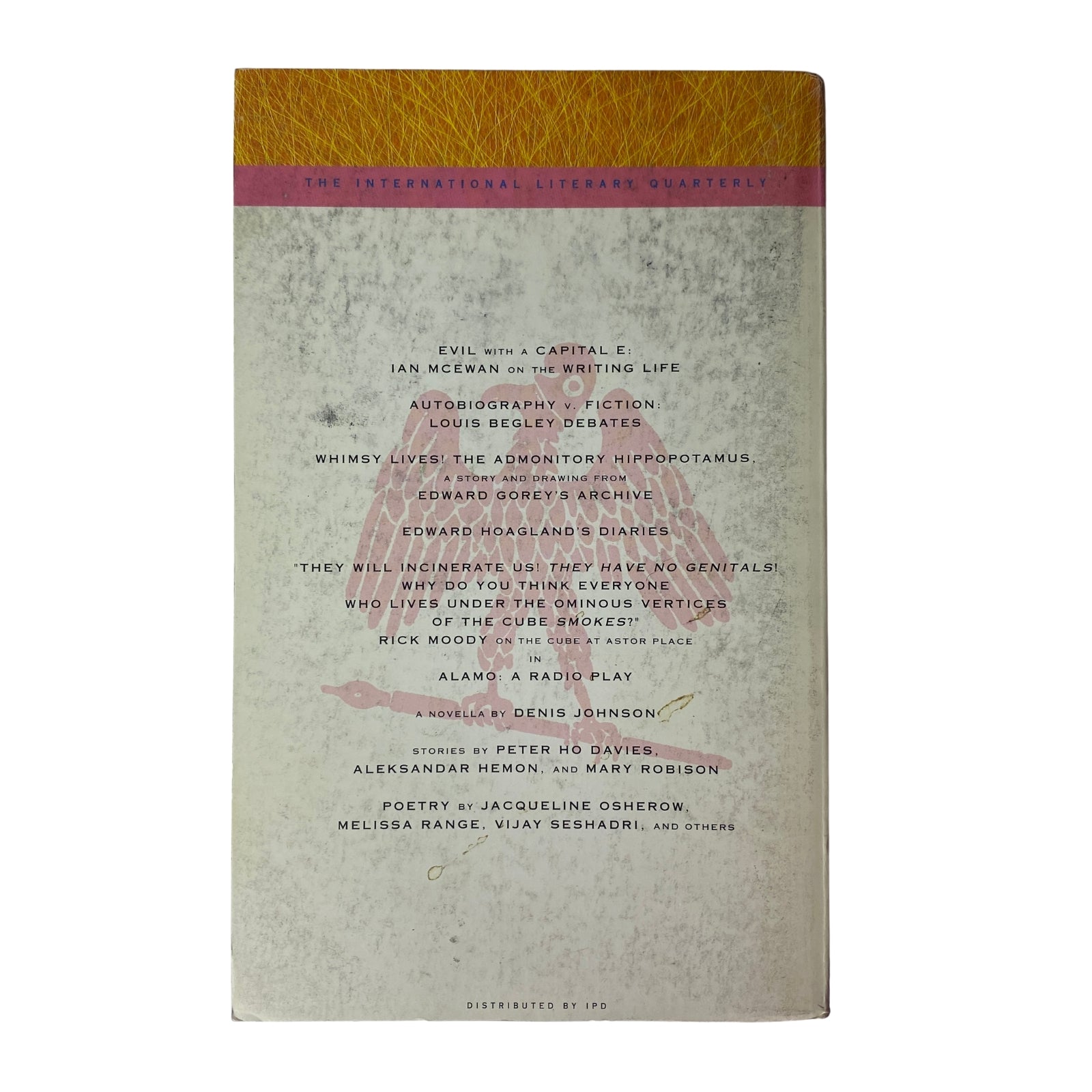Back cover of The Paris Review Magazine Summer 2002 No. 162, highlighting featured stories and contributors, including Ian McEwan and Edward Gorey.
