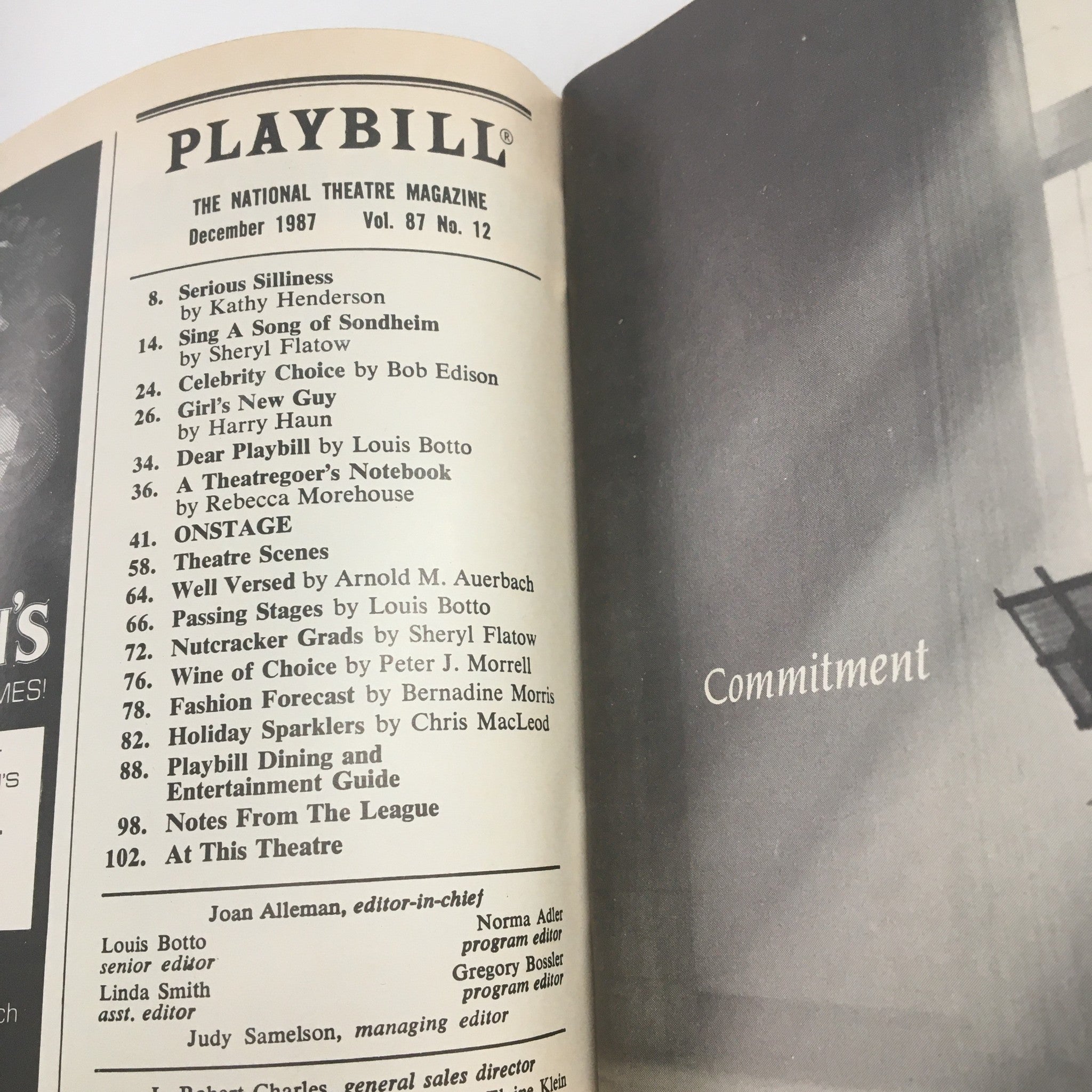 1987 Playbill Plymouth Theatre John Malkovich & Joan Allen Present Burn This