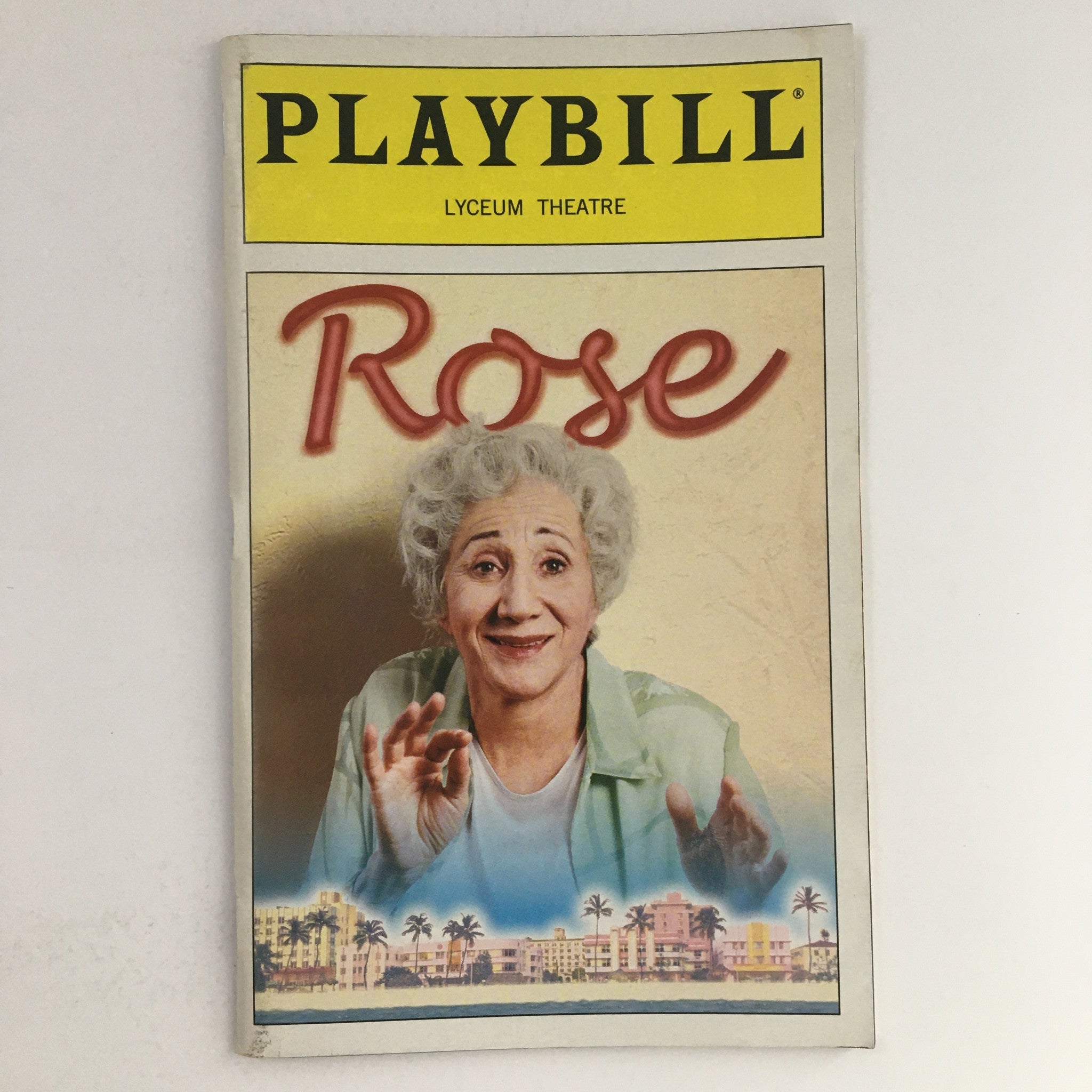 2000 Playbill Lyceum Theatre Present Andre Bishop & Bernard Gersten in Rose