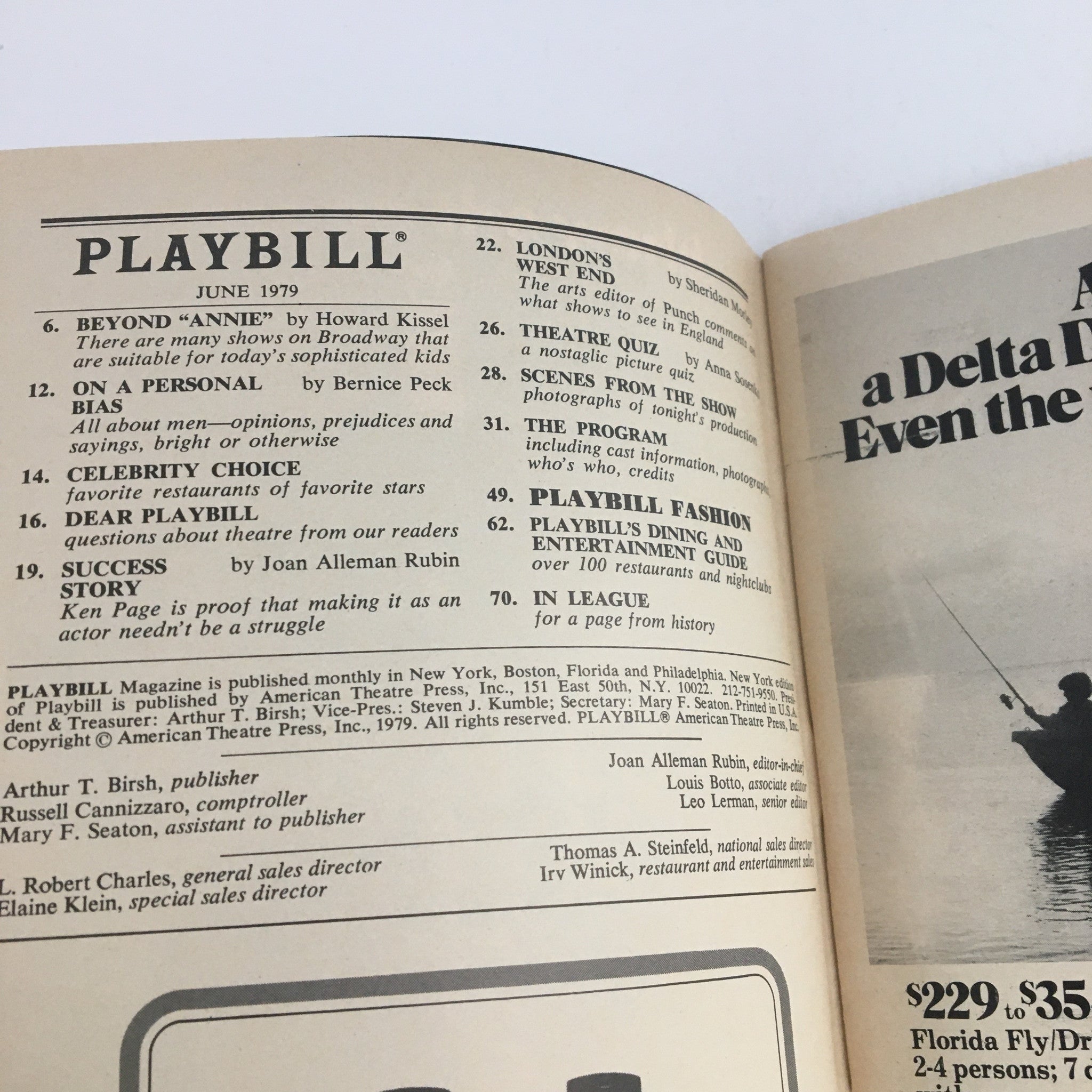 1979 Playbill New Apollo Theatre Present Frances Sternhagen in On Golden Pond