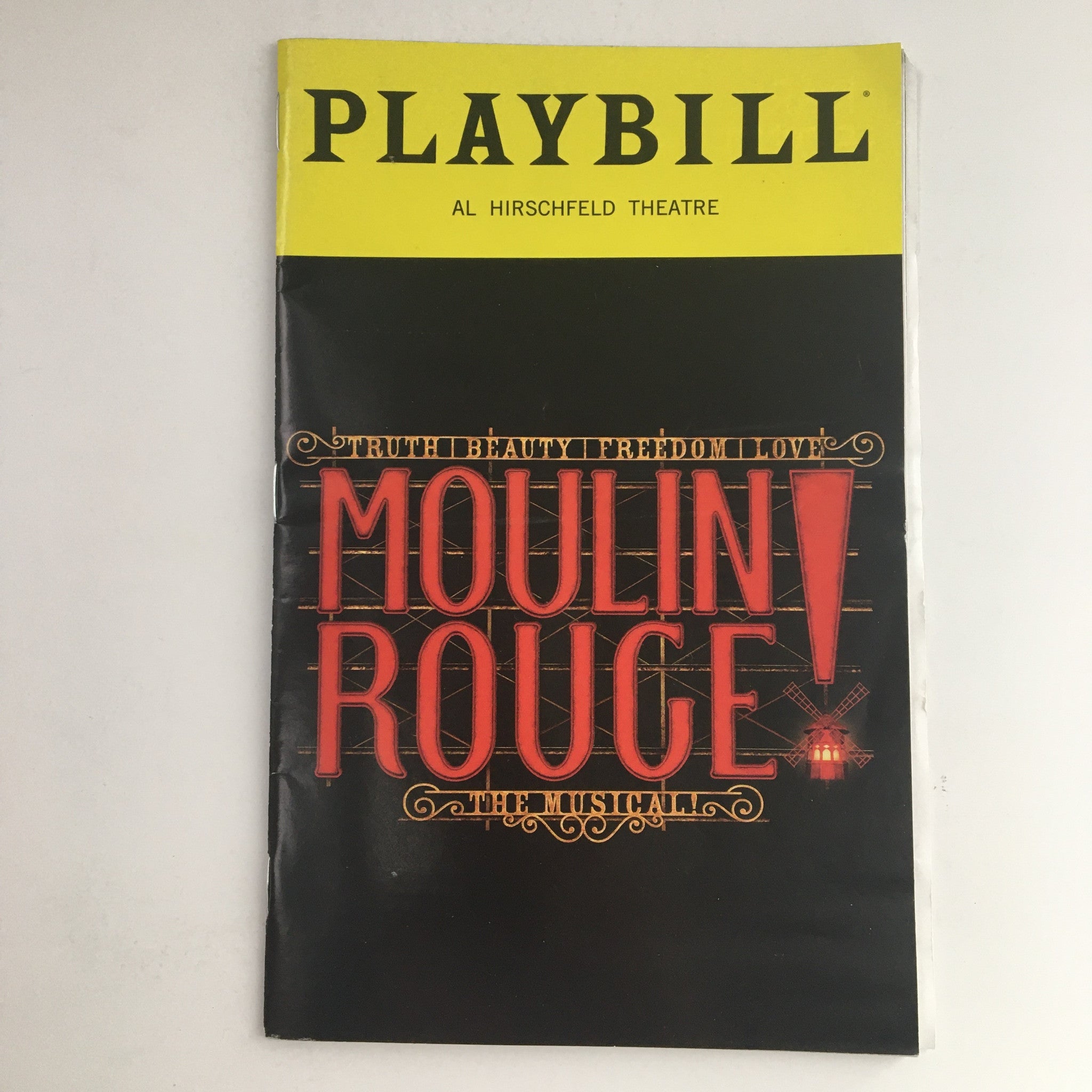 2019 Playbill Al Hirsched Theatre Present Moulin Rouge Directed by Alex Timbers