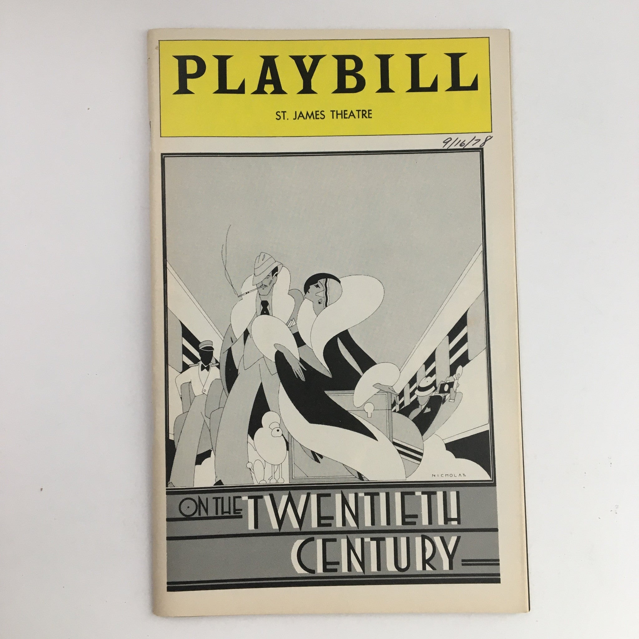 1978 Playbill St. James Theatre Presents John Cullum in On The Twentieth Century