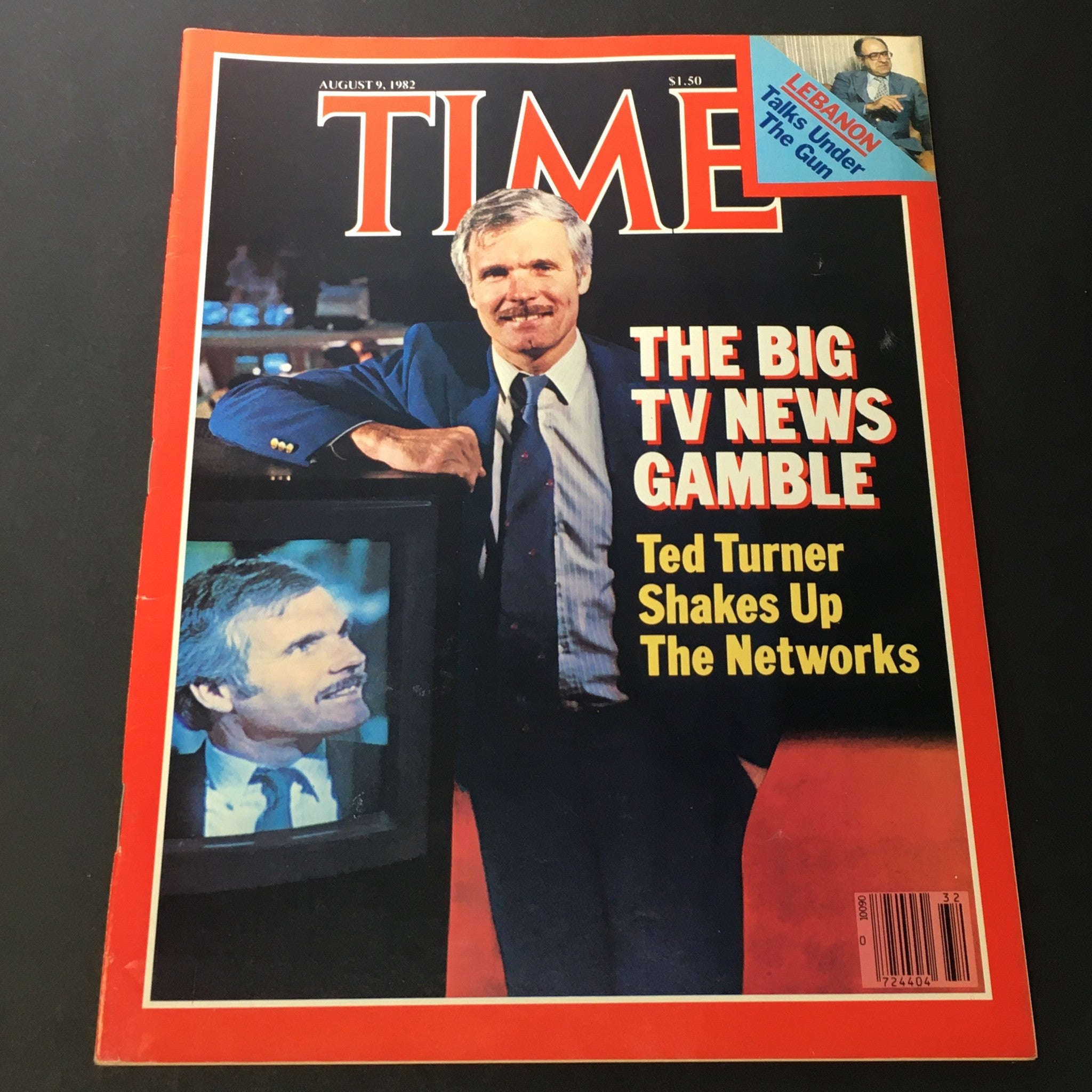 VTG Time Magazine August 9 1982 - Ted Turner / Lebanon Talks Under The Gun