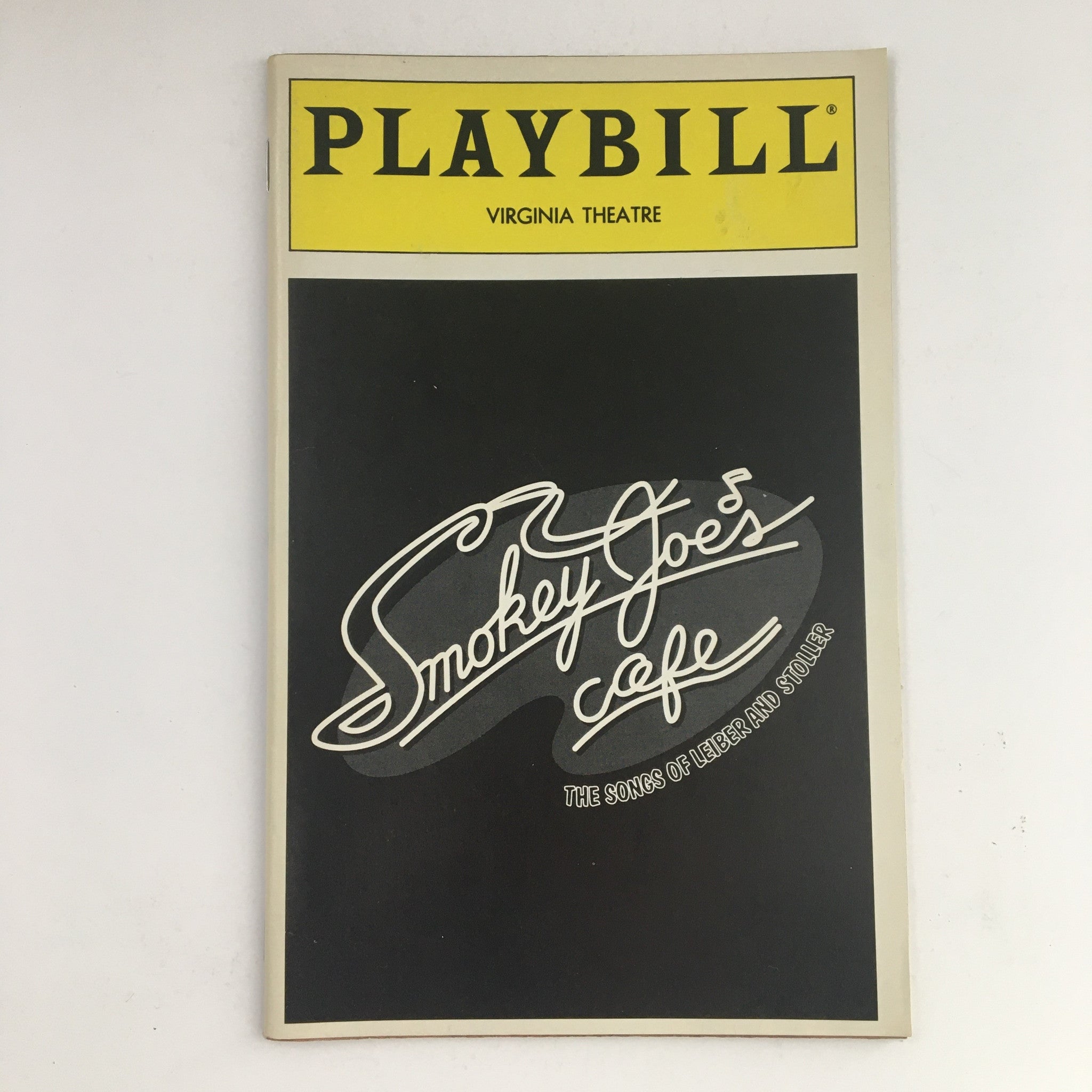 1995 Playbill Virginia Theatre Smokey Joe's Cafe The Songs of Leiber & Stoller