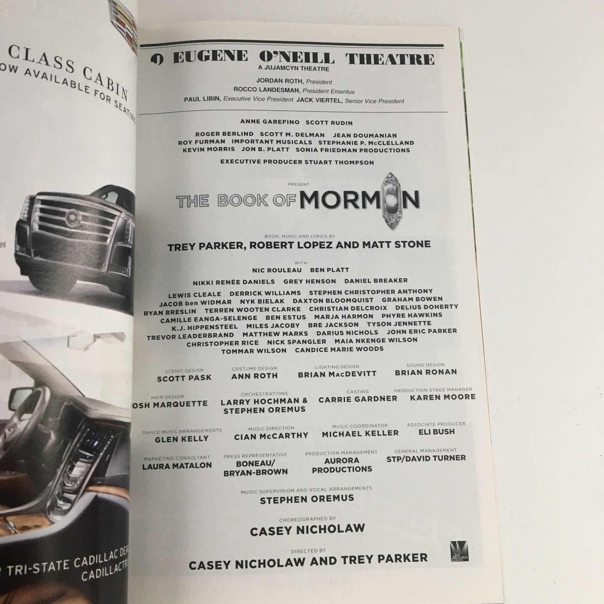 2011 Playbill Eugene O'Neill Theatre Present The Book of Mormon by Trey Parker