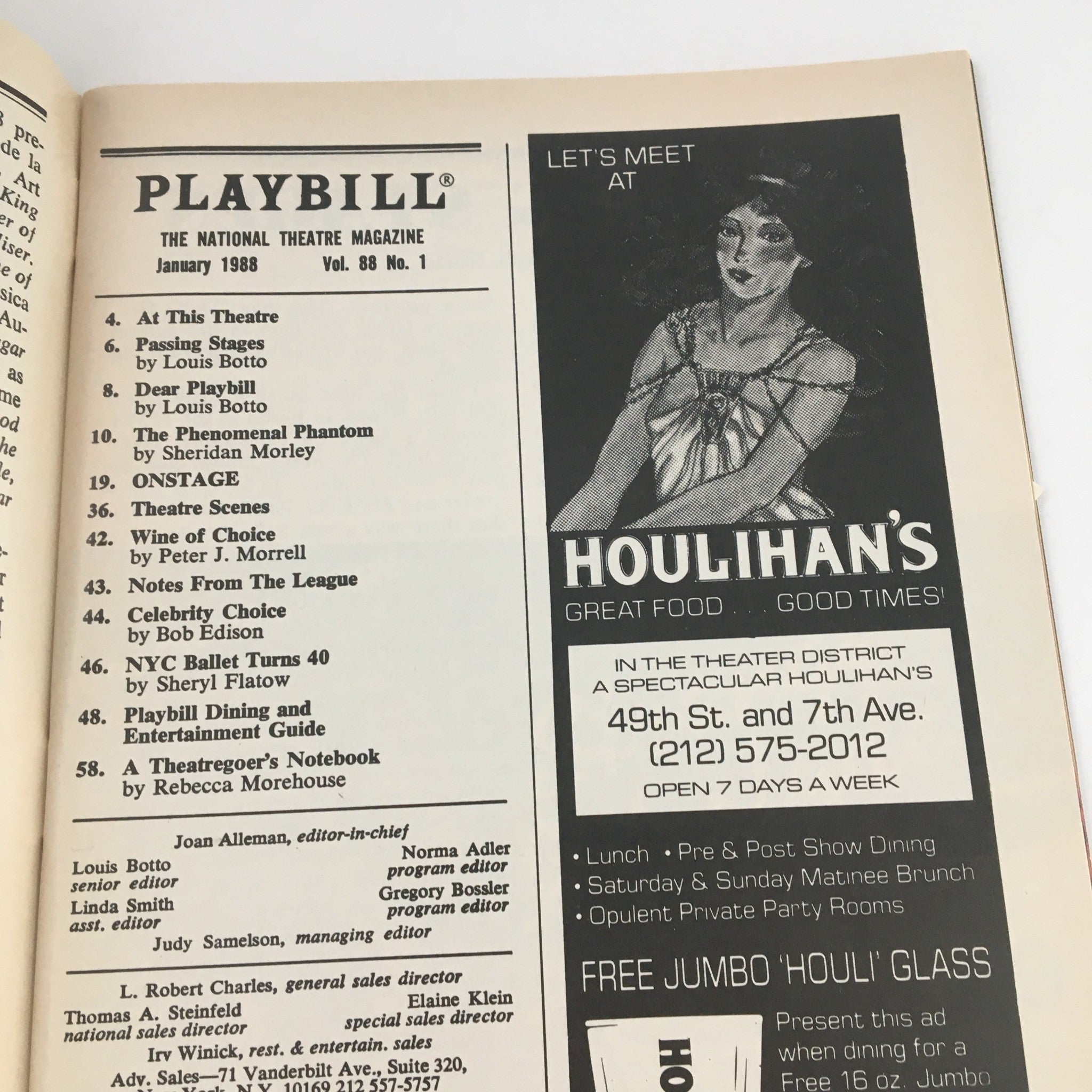 1988 Playbill Lincoln Center Theater Presents Patti LuPone in Anything Goes