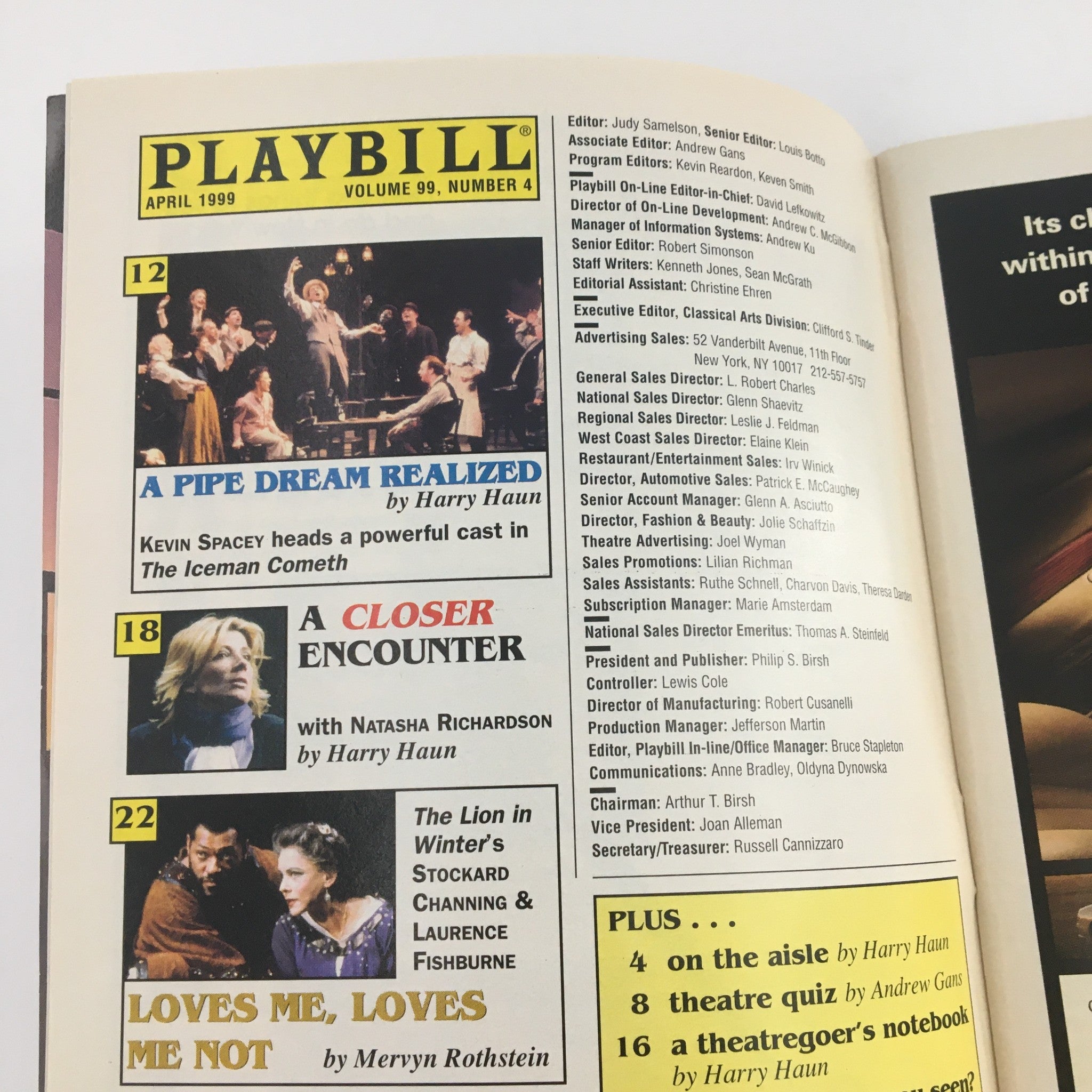 1999 Playbill Marquis Theatre Barry & Fran Weissler Present Annie Get Your Gun