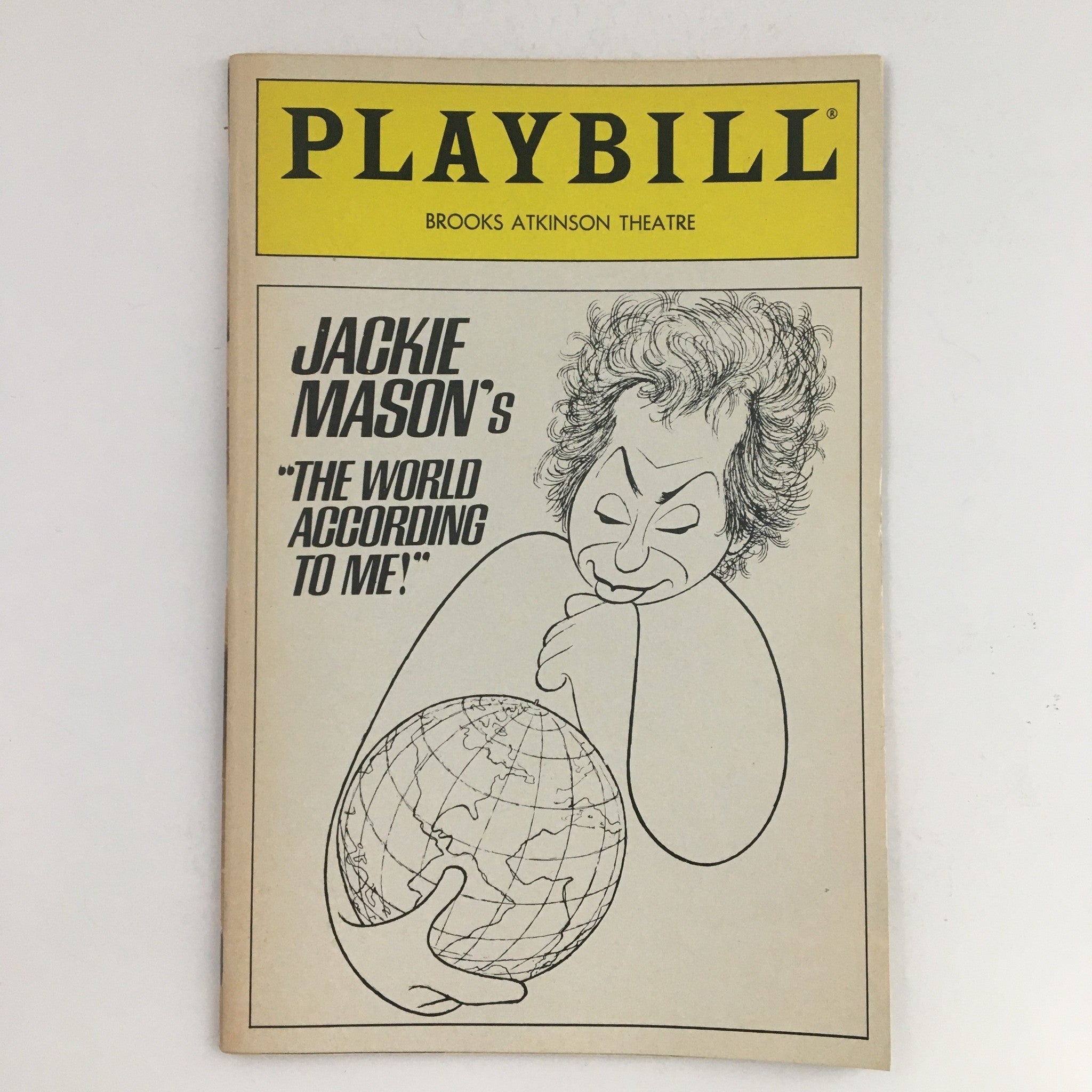 1987 Playbill Brooks Atkinson Theatre Jackie Mason's The World According To Me