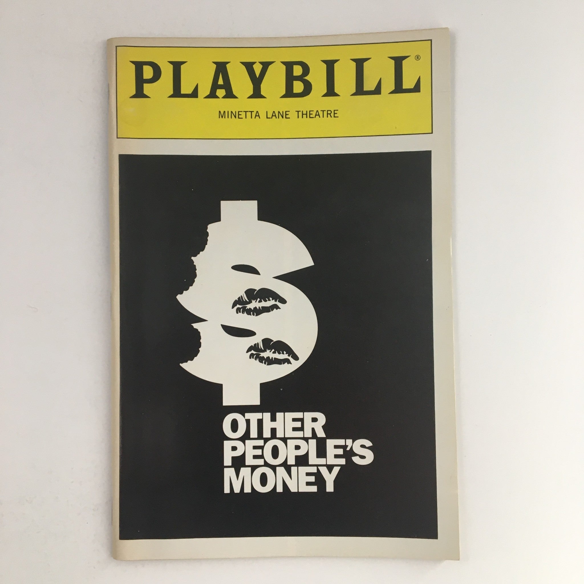 1989 Playbill Minetta Lane Theater Present Other People's Money by Jerry Sterner