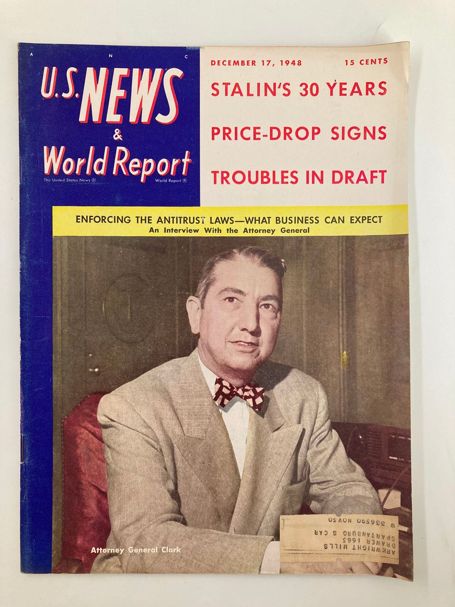 US News & World Report Magazine December 17 1948 Joseph Stalin's 30 Years