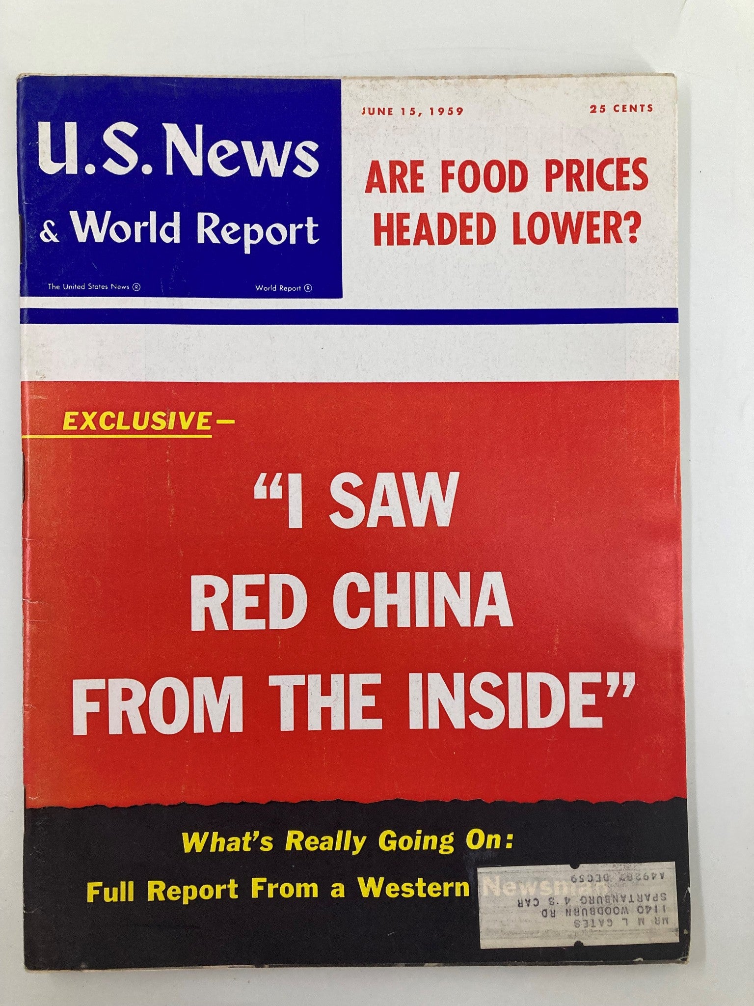 US News & World Report Magazine June 15 1959 Are Food Prices Headed Lower?