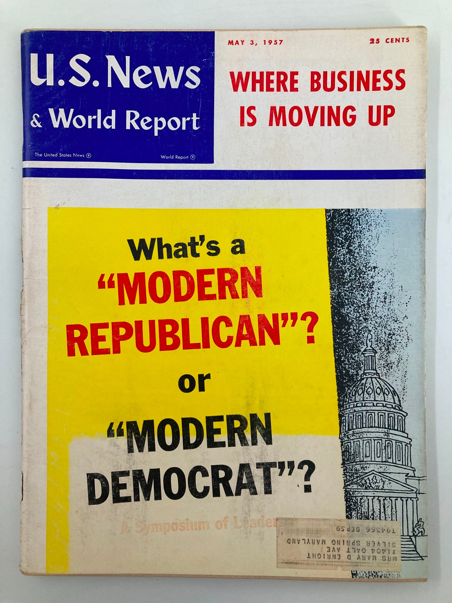 US News & World Report Magazine May 3 1957 Modern Republican, Modern Democrat?