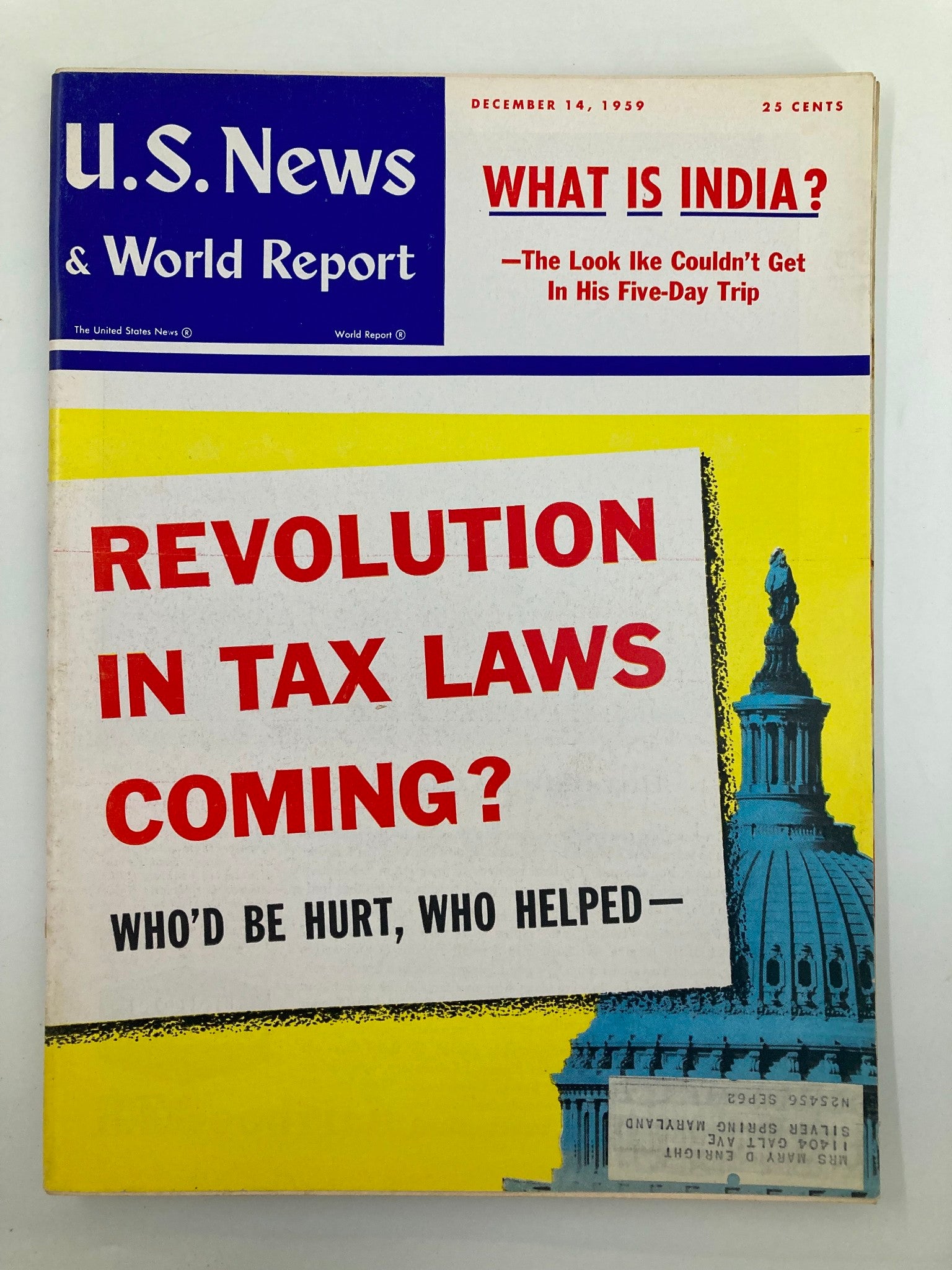 US News & World Report Magazine December 14 1959 Revolution In Tax Laws Coming?