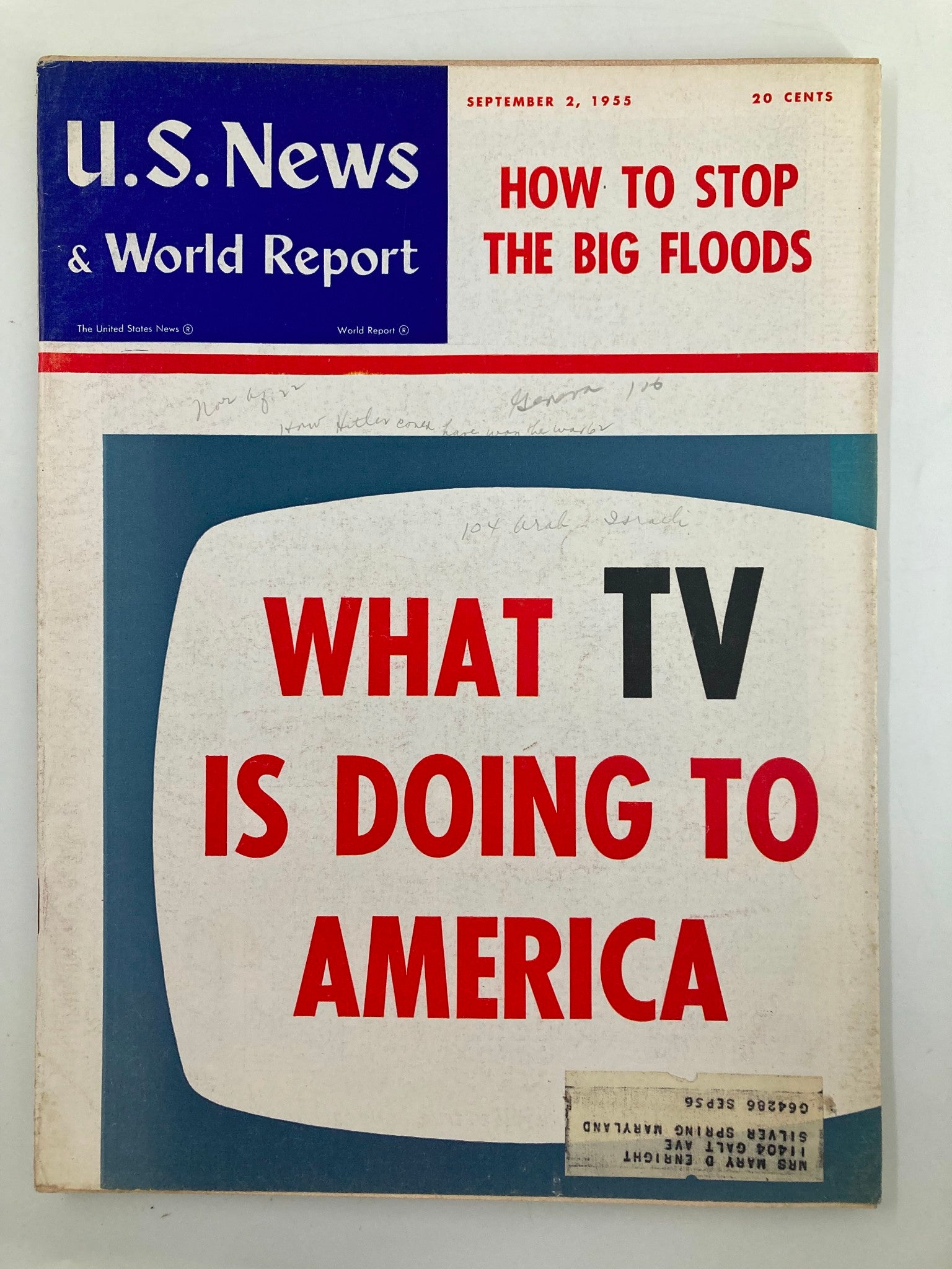 US News & World Report Magazine September 2 1955 How To Stop The Big Floods