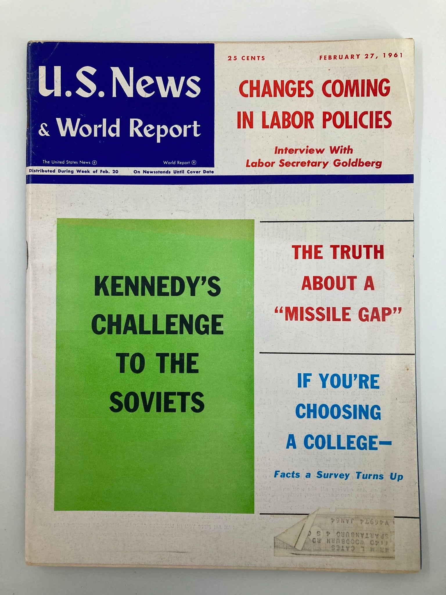 US News & World Report Magazine February 27 1961 Changes Coming Labor Policies