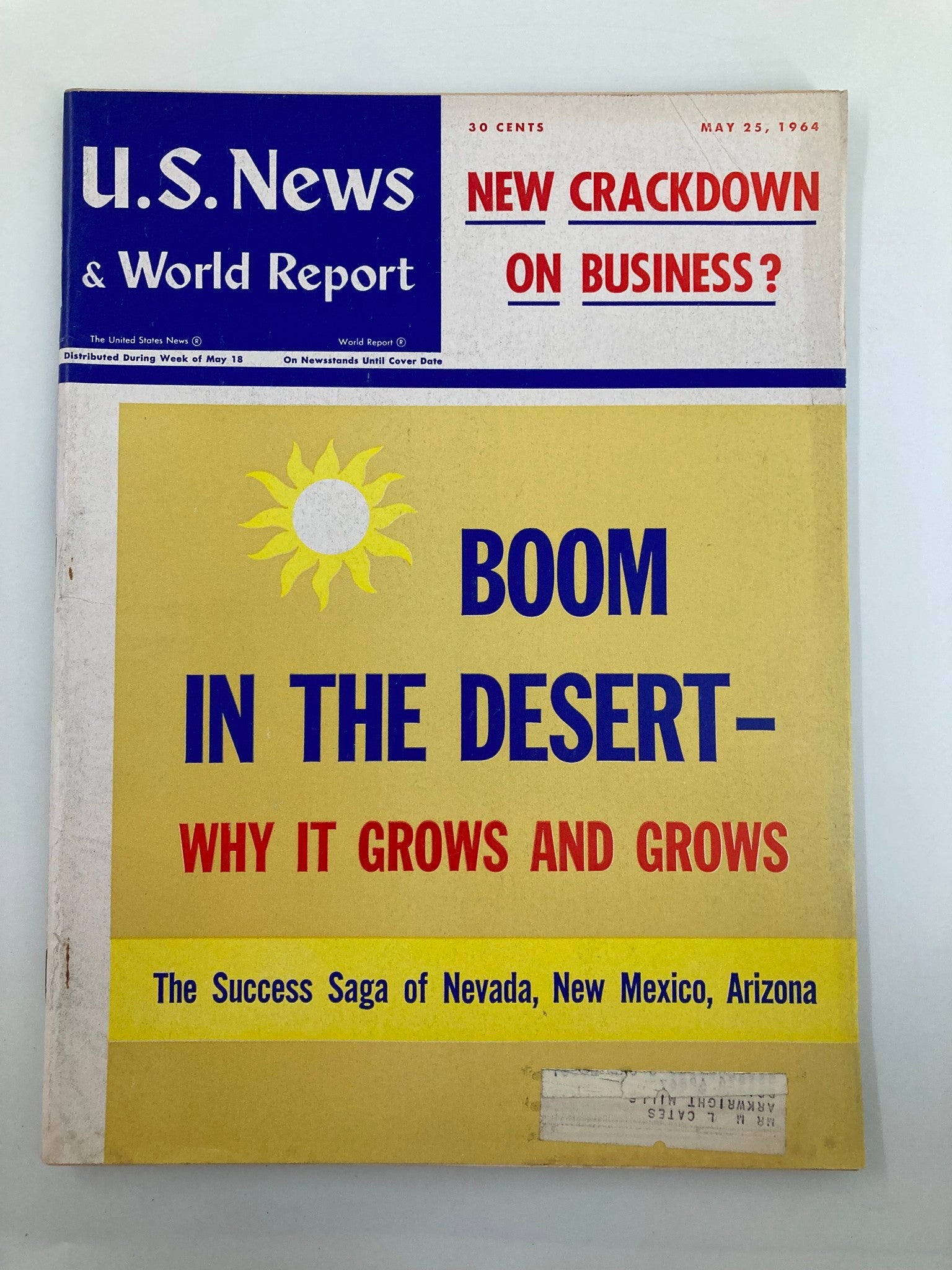 US News & World Report Magazine May 25 1964 New Crackdown On Business?