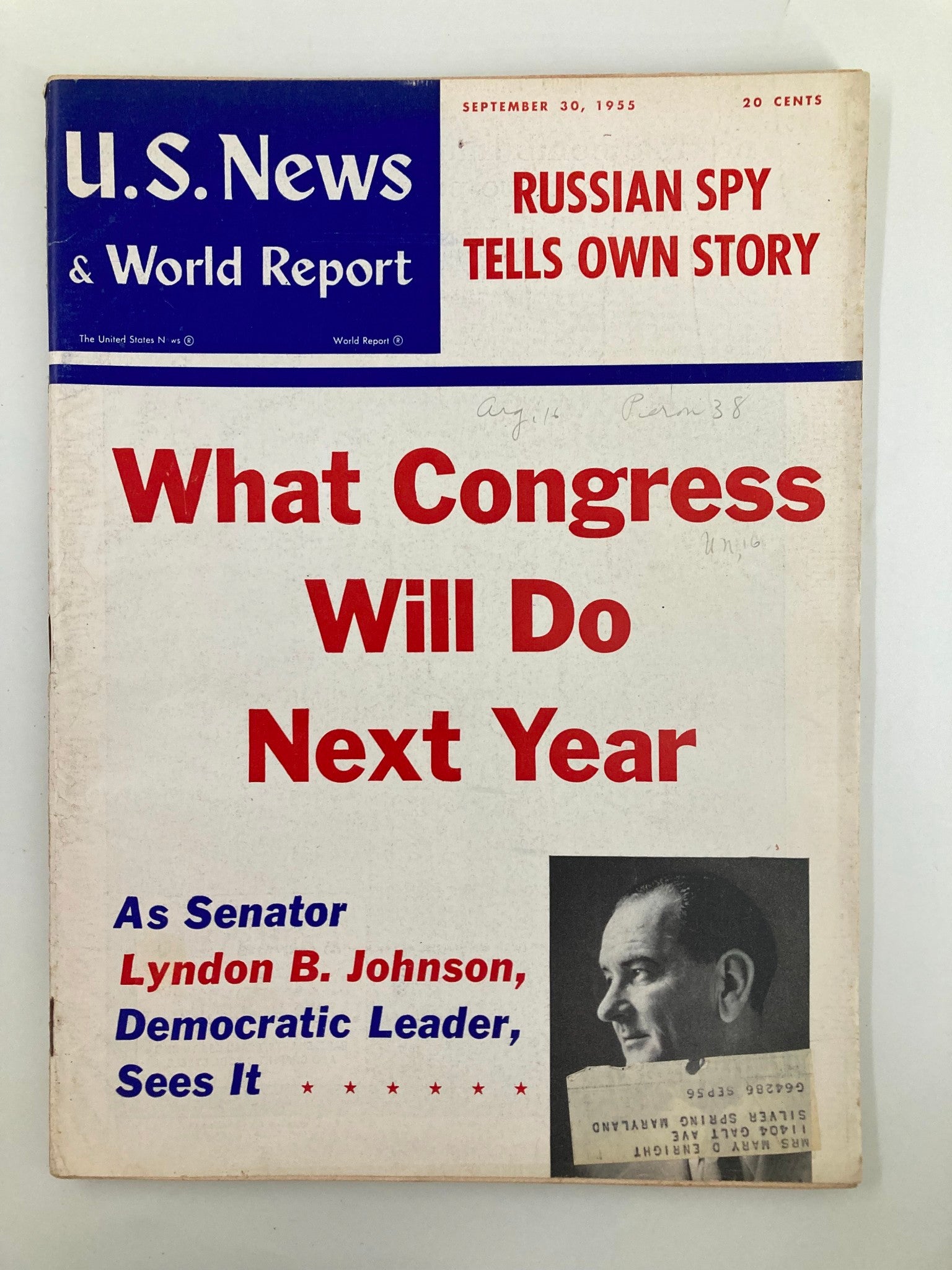 US News & World Report Magazine September 30 1955 Russian Spy Tells Own Story