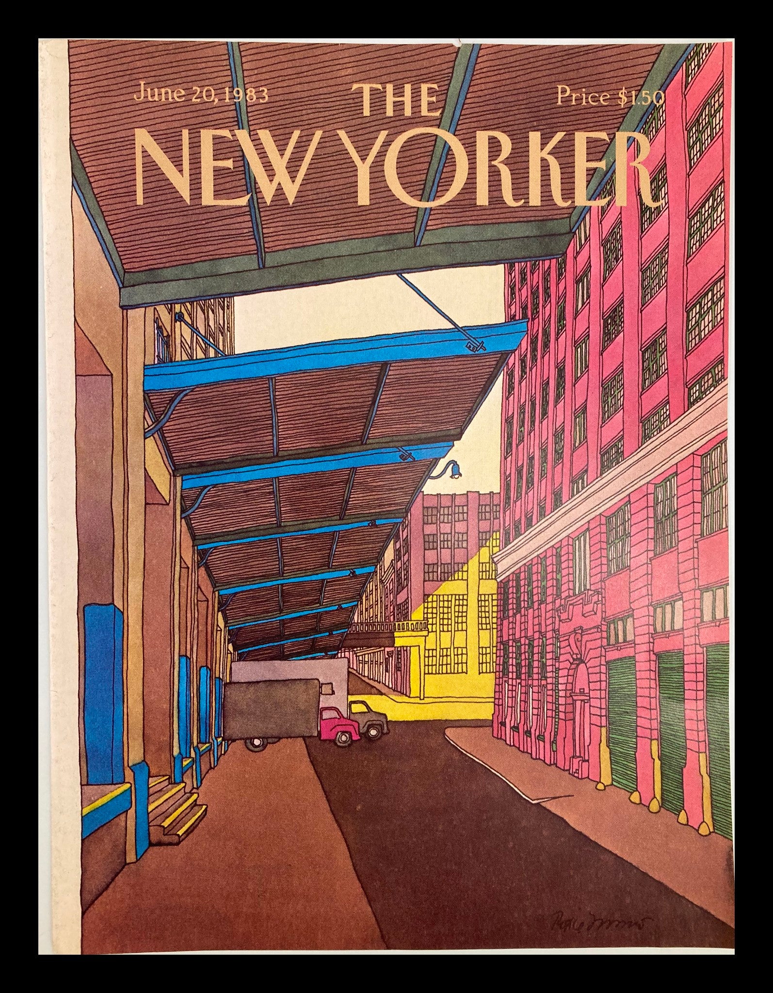 COVER ONLY The New Yorker June 20 1983 Warehouse Delivery Truck by Roxie Munro