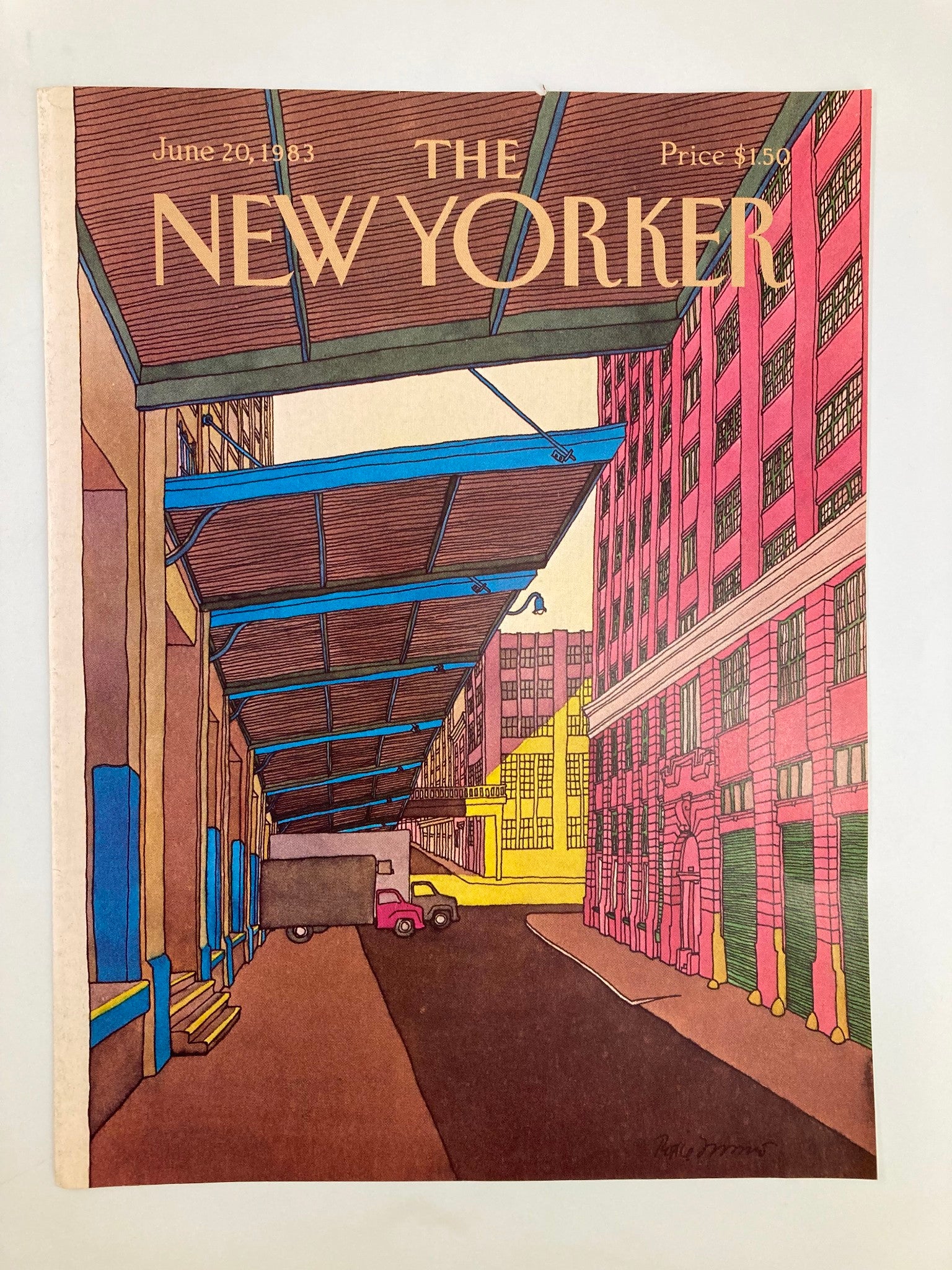 COVER ONLY The New Yorker June 20 1983 Warehouse Delivery Truck by Roxie Munro