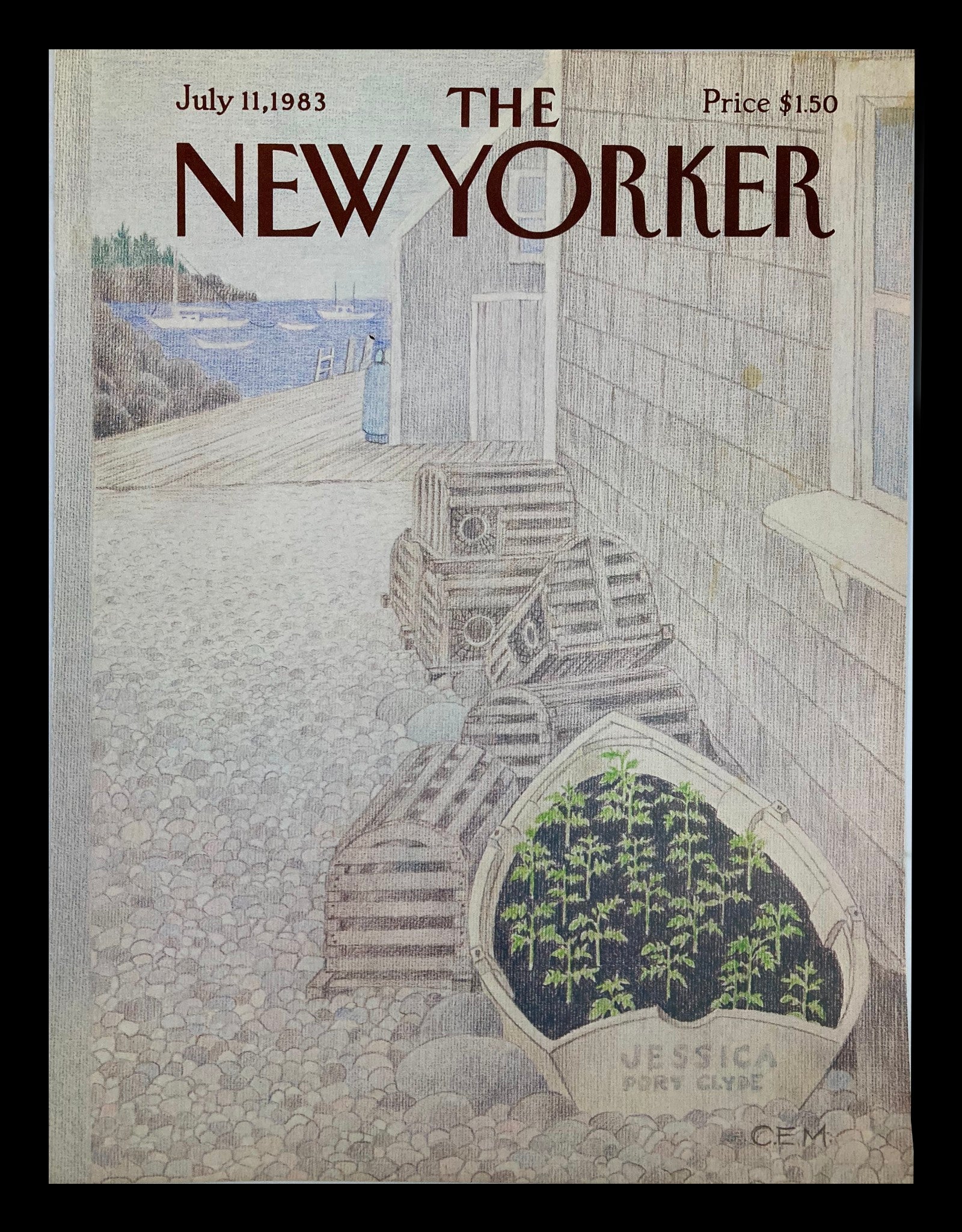 COVER ONLY The New Yorker July 11 1983 Jessica's Plant by Charles E. Martin