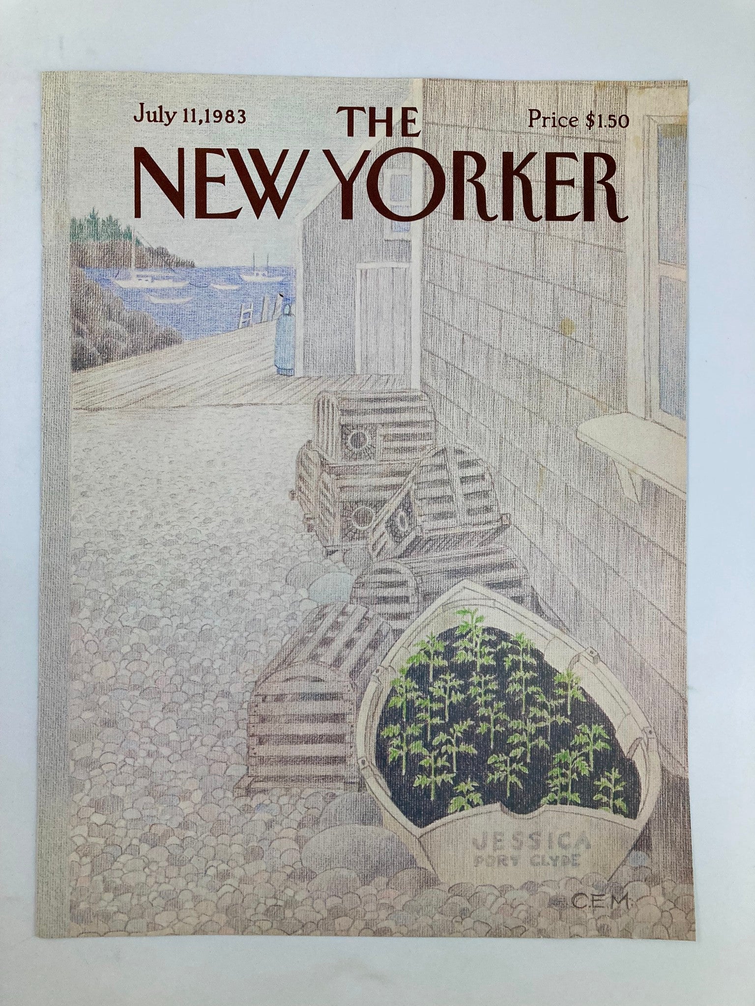 COVER ONLY The New Yorker July 11 1983 Jessica's Plant by Charles E. Martin