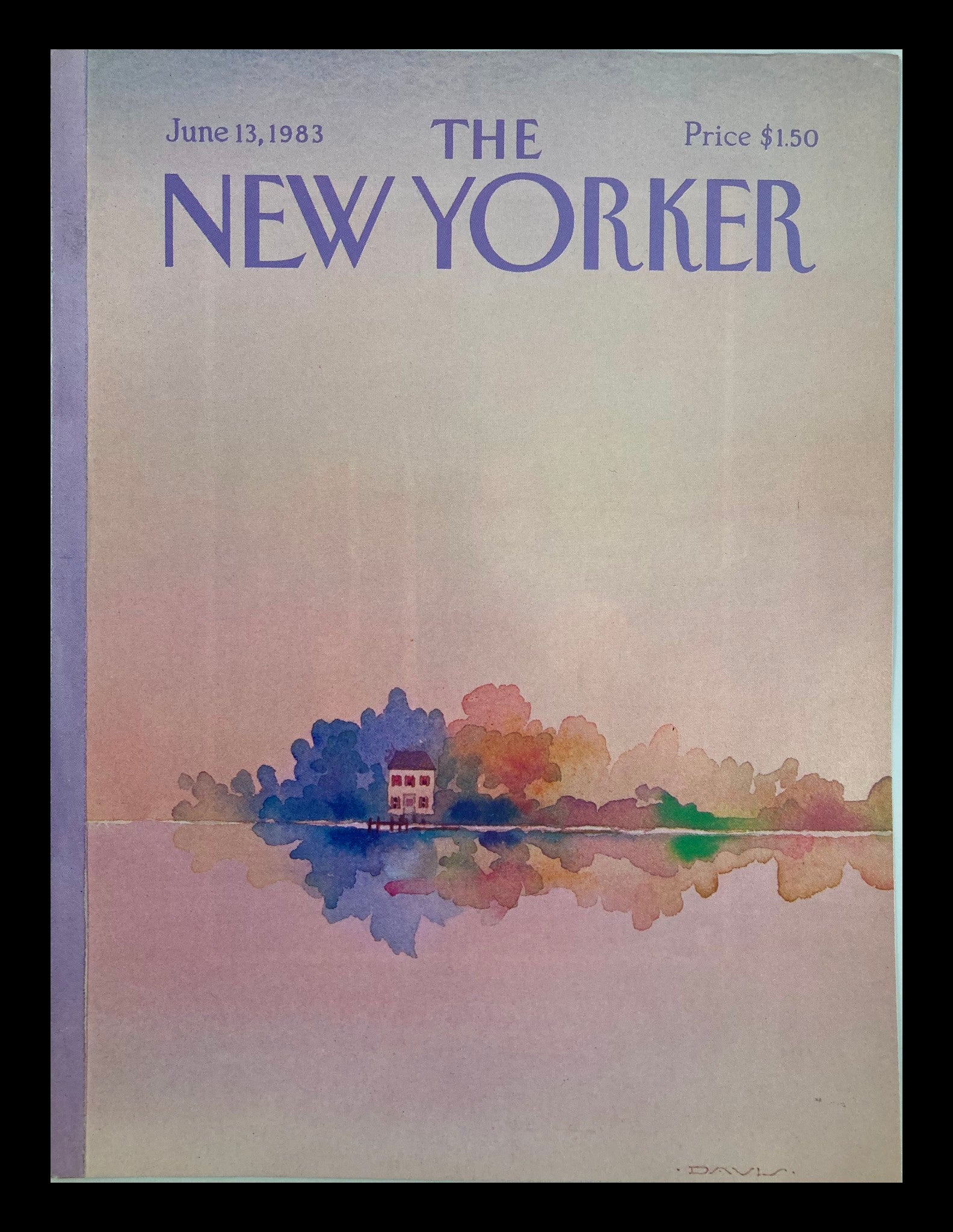 COVER ONLY The New Yorker June 13 1983 Reflection by Susan Davis No Label