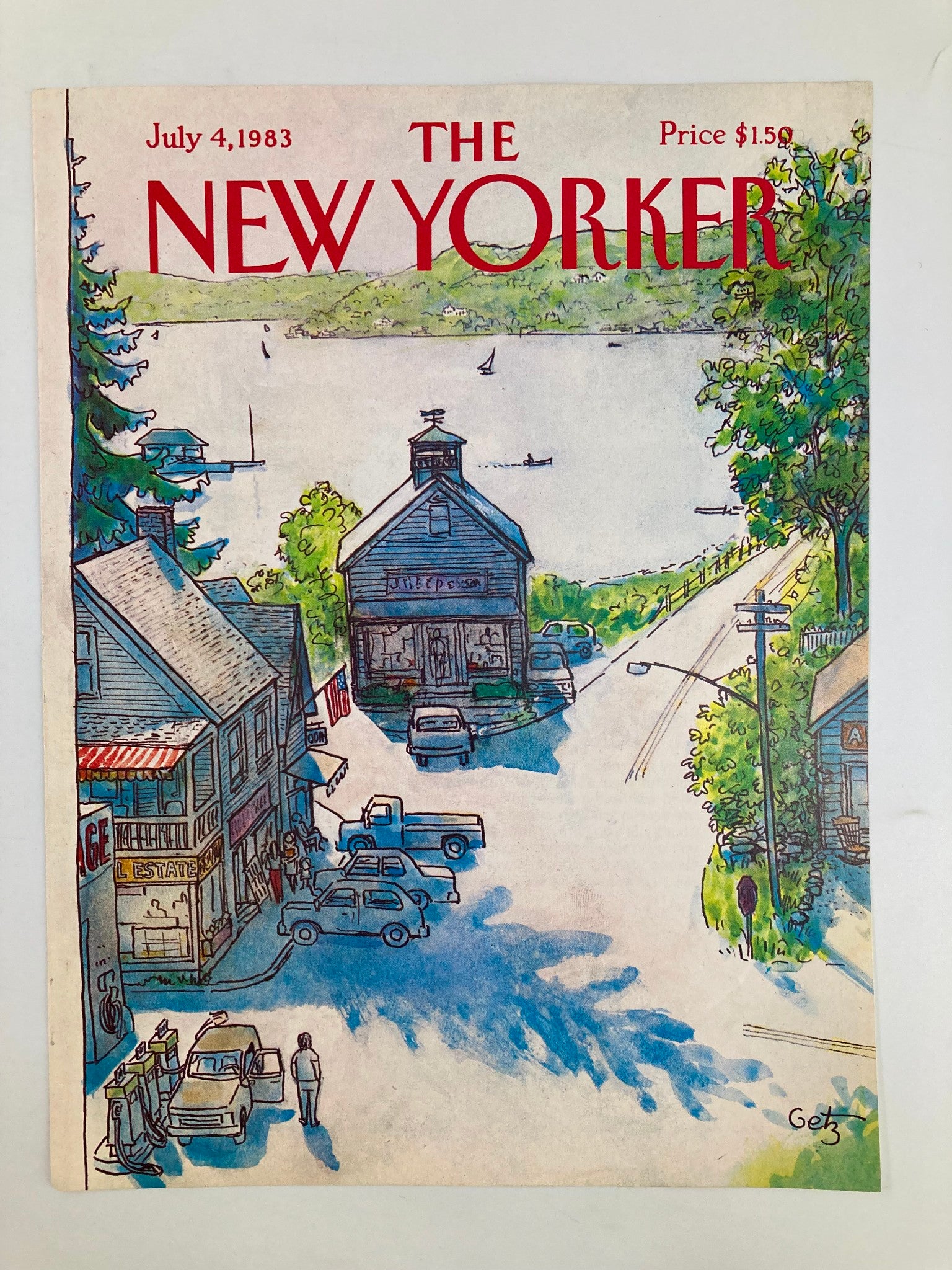 COVER ONLY The New Yorker July 4 1983 The Center Town by Arthur Getz No Label