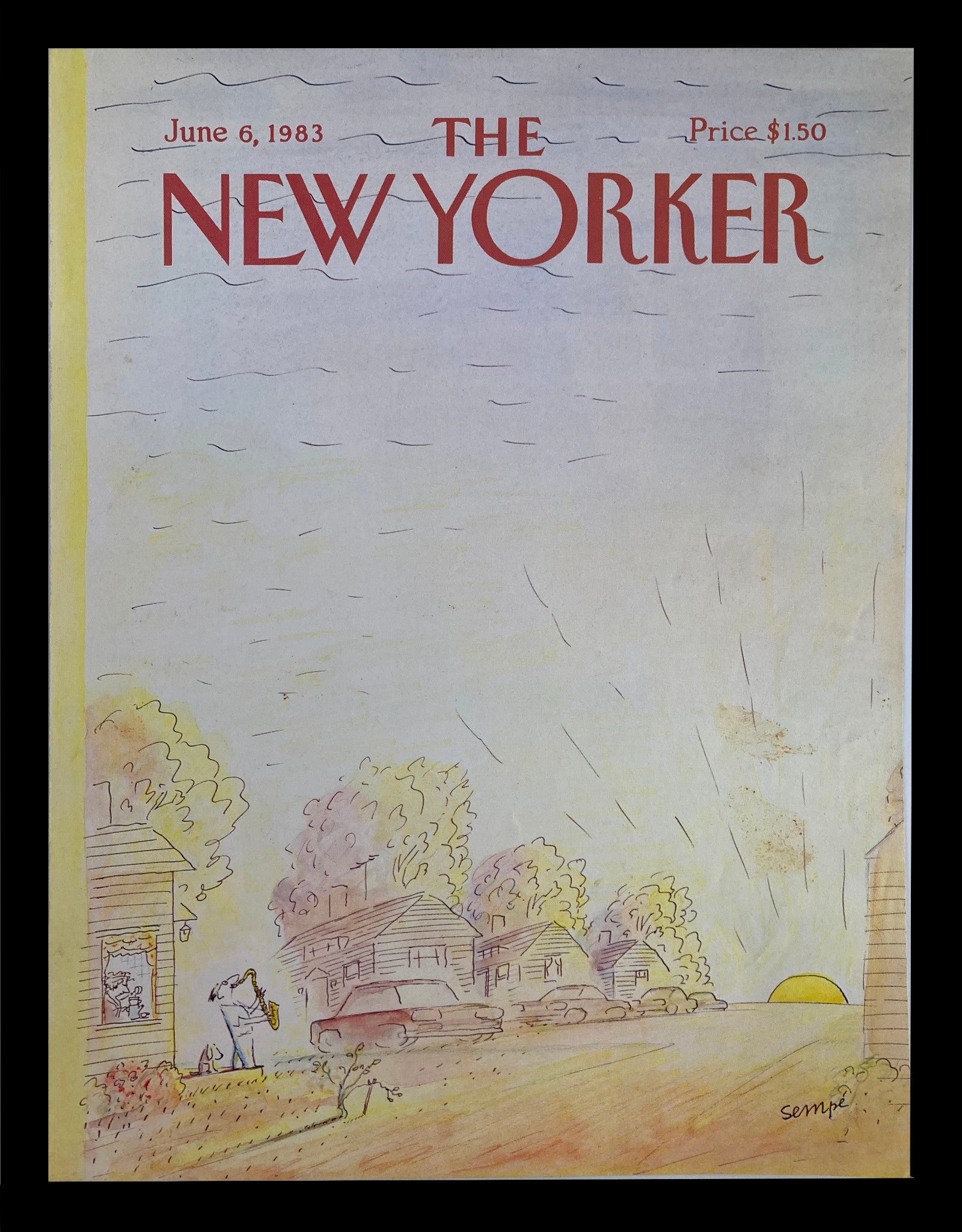 COVER ONLY The New Yorker June 6 1983 Music Man by Jean-Jacques Sempe No Label