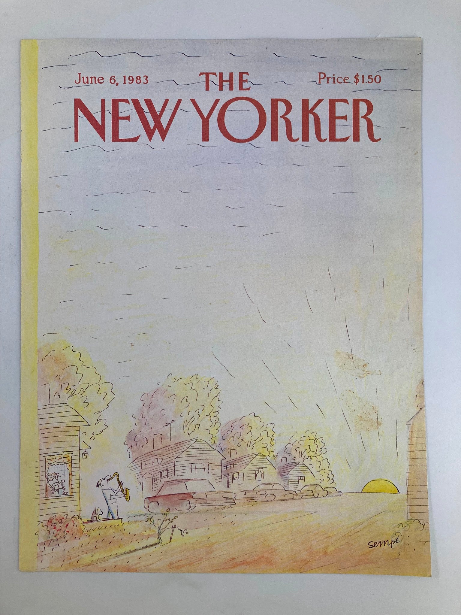 COVER ONLY The New Yorker June 6 1983 Music Man by Jean-Jacques Sempe No Label