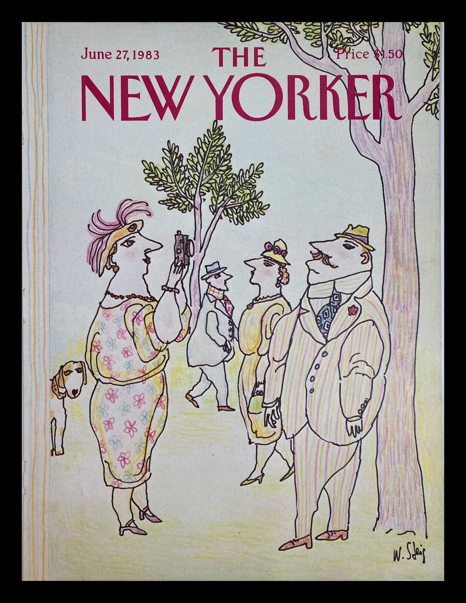 COVER ONLY The New Yorker June 27 1983 Smile for the Camera by William Steig